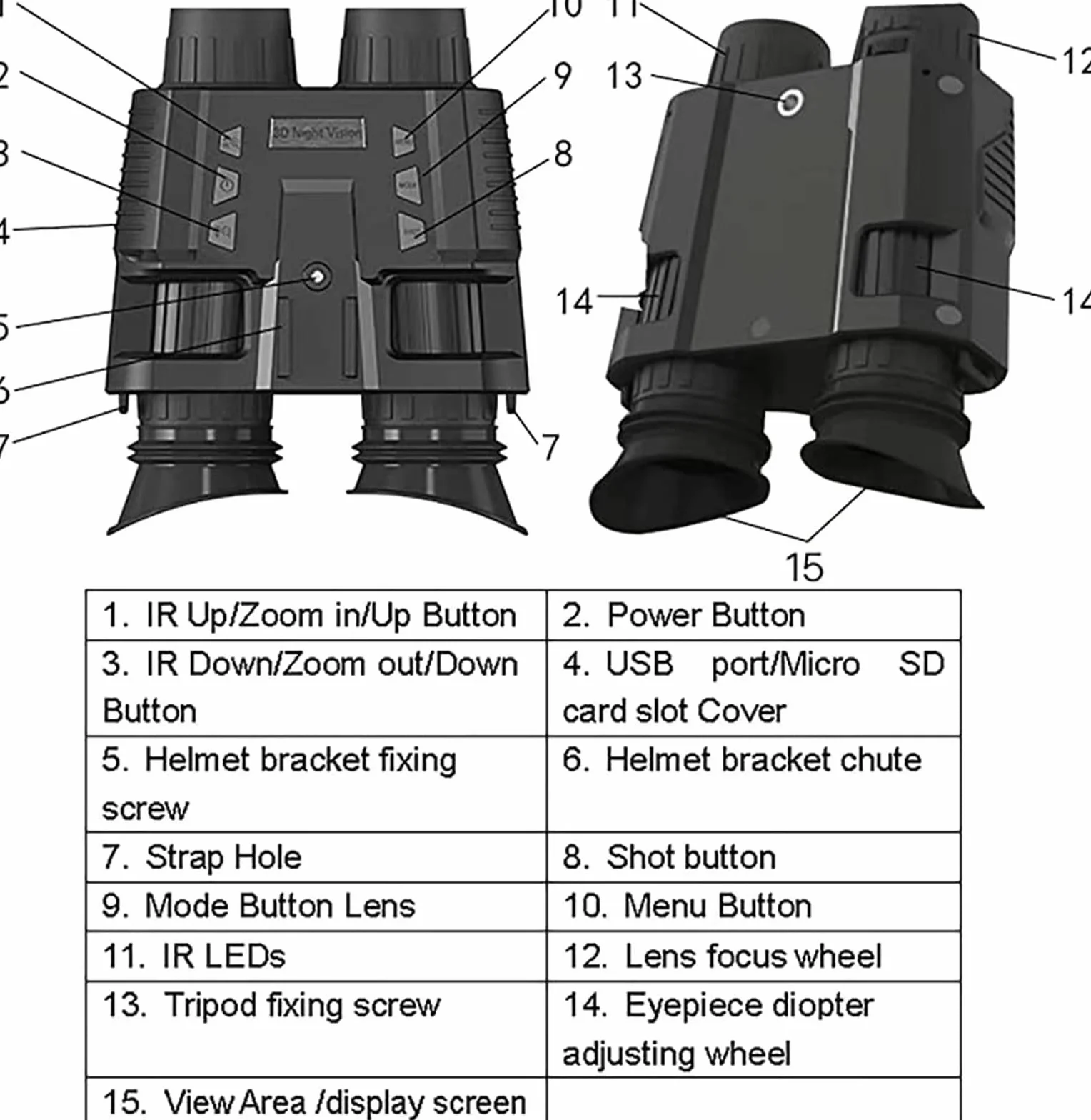 Wizja Nocna, Kask 4K NV8000 & Lornetka noktowizyjna Head M-ili-tary Tactical Night Vision Cyfrowe gogle Urządzenie Camping Polowanie z mocowaniem(Head Version)