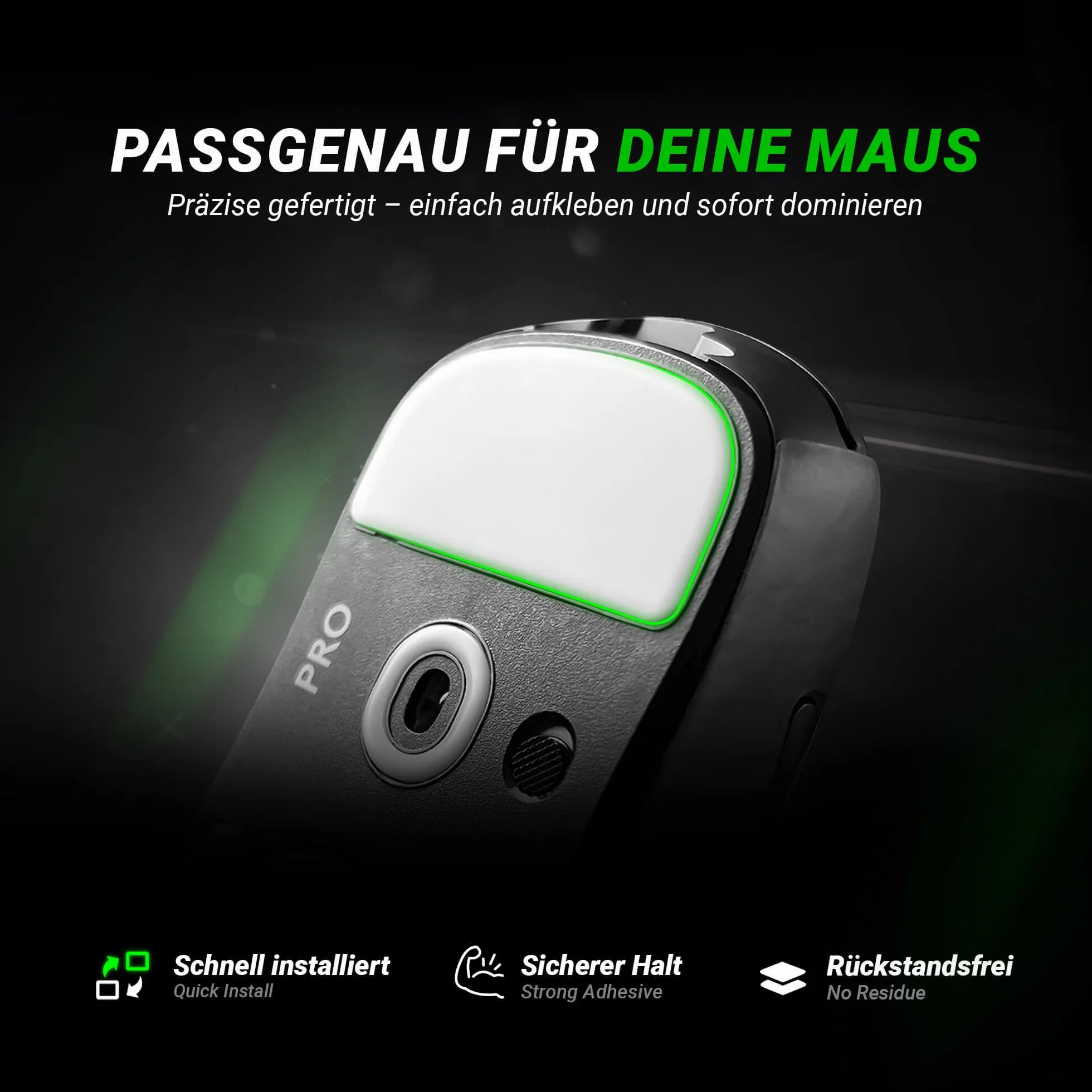 SensoryBoost DPS Glides (zestaw 2 szt.) kompatybilny z Logitech MX Master 3s, 3 – bardzo szybkie, zaokrąglone, trwałe – wymienne nóżki do myszy, PTFE, wrotki – mysz gamingowa