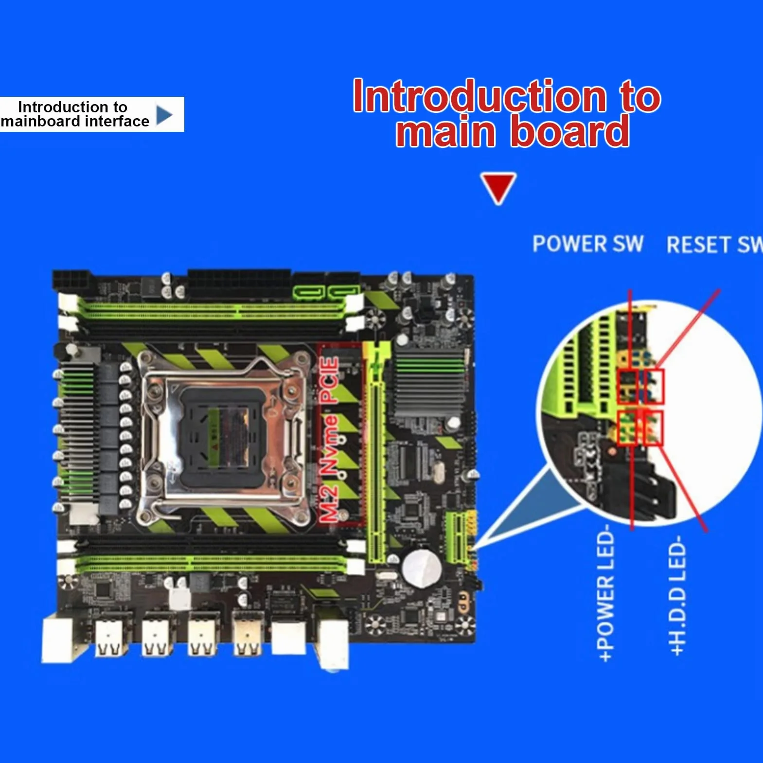 VBESTLIFE Płyta Główna do Komputera Stacjonarnego LGA 2011, Płyta Główna Komputera X79 Obsługa Pamięci DDR3 REG ECC Procesor I7 z gigabitową siecią LAN SATA3.0 PCIe do Gier