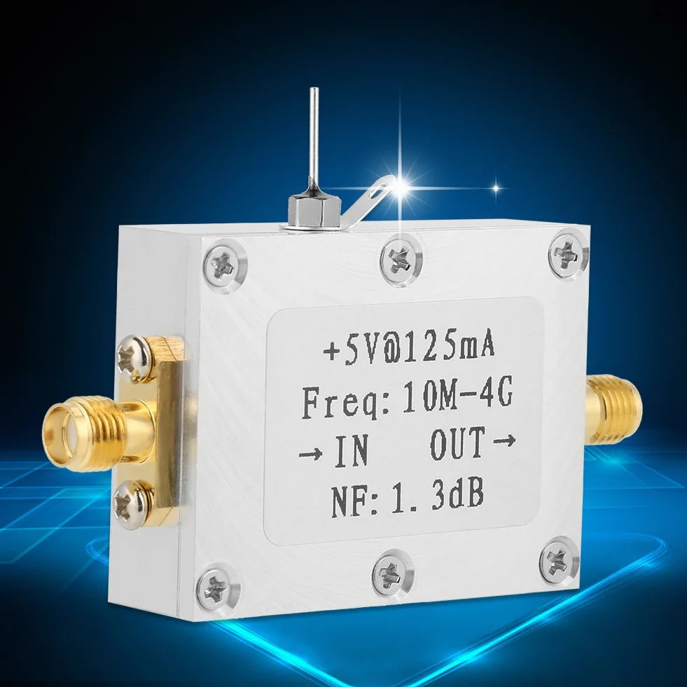 Wzmacniacz niskiego hałasu, 1 szt. wzmacniacz niskiego poziomu hałasu 21 dB Wysoki Gain LNA 0,01-4 GHZ szerokość pasma NF=1,3 dB wzmacniacz RF płyta modułu
