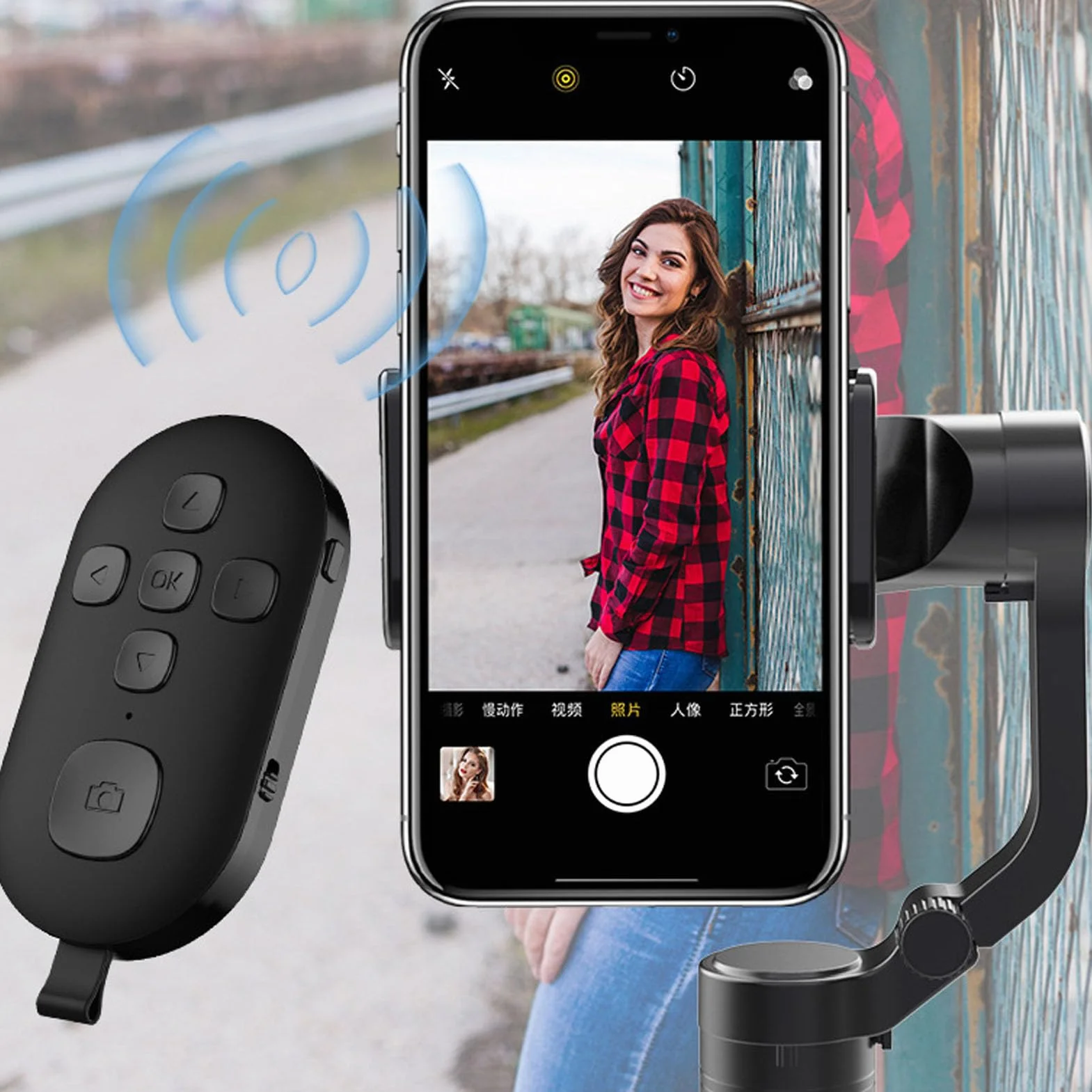 Przewijany Pilot Zdalnego Sterowania dla Tabletów Typu Smartfon, Narzędzie do Zmiany Stron Aplikacji Bluetooth dla Kindle dla TikTok, ładowalna Kamera do Zdalnego Nagrywania