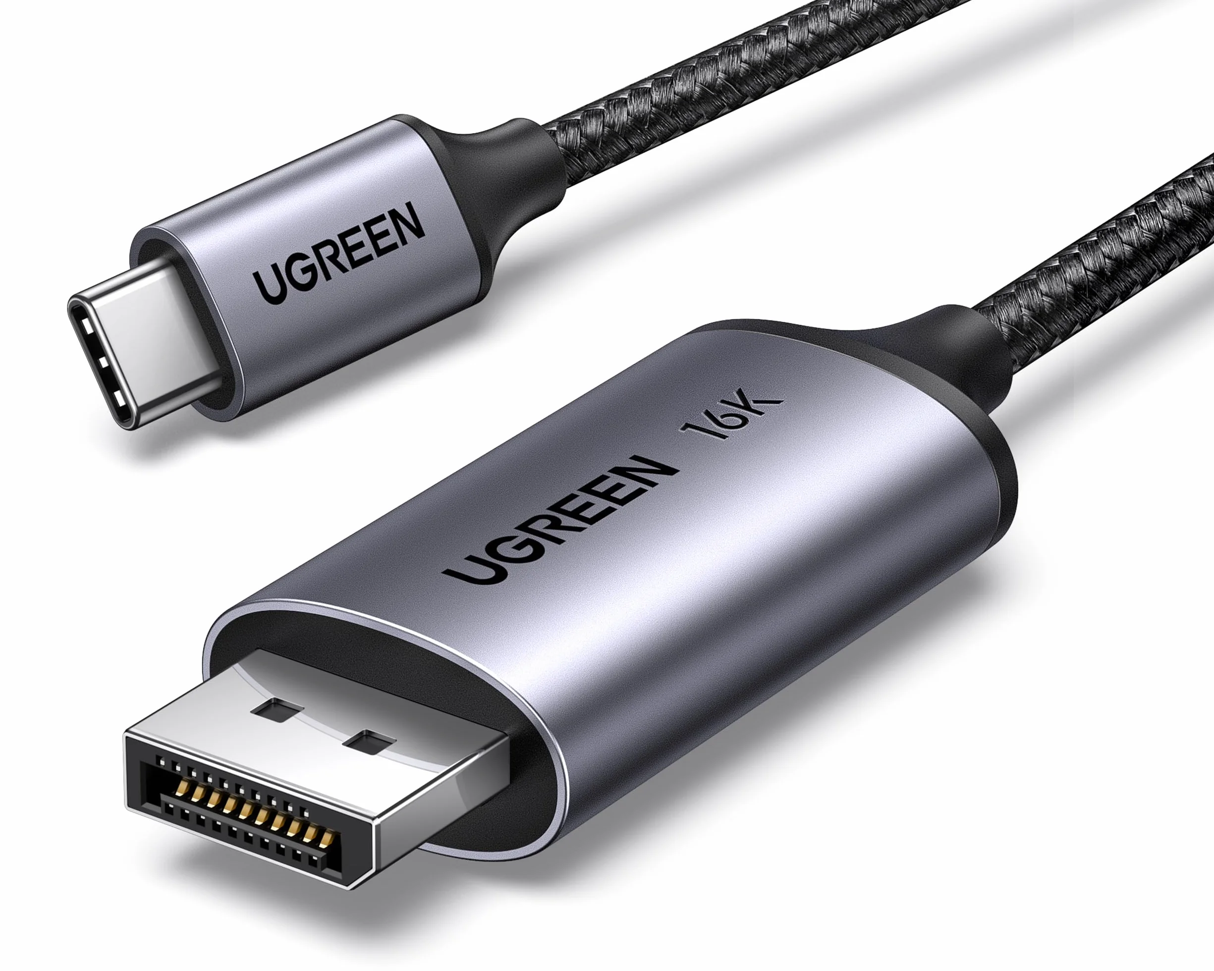 Kabel UGREEN USB C DisplayPort 2.1 16K@30Hz 8K@120Hz 4K@240Hz 2K@240HZ, 40Gbps Thunderbolt 3/4 do kabla DP, HDR, UHBR10, zgodność z serią iPhone 15, Mac mini M4, Macbook Pro/Air, iPad Pro (2M)