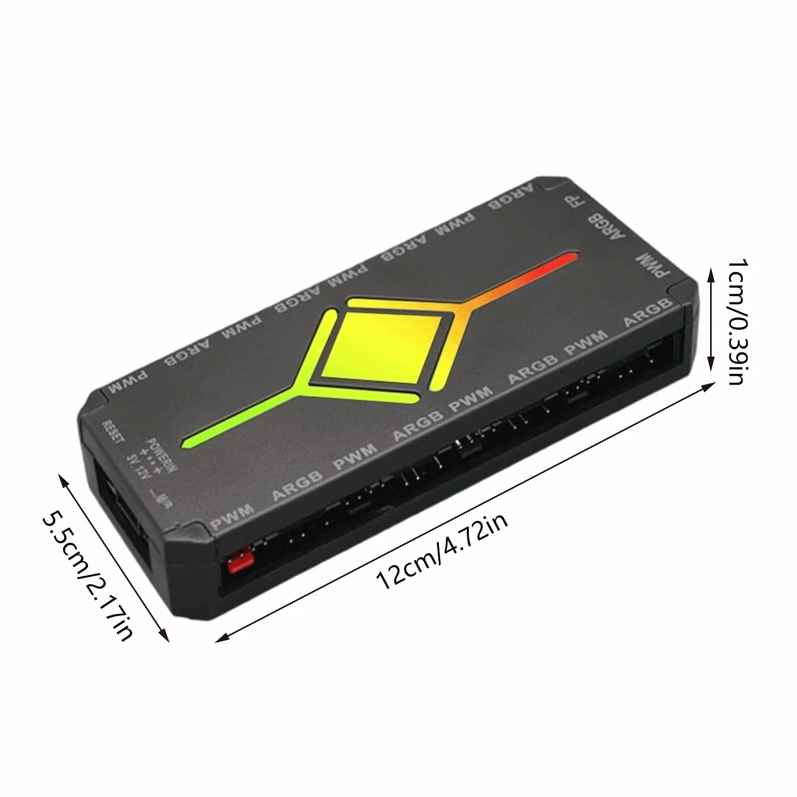 Kontroler RGB PC – 3-pinowy wentylator PWM, magnetyczny rozdzielacz LED, sterowanie oświetleniem do obudowy PC, biurko, kino domowe, sypialnia, pokój zabaw, gracze imprezowi mężczyźni kobiety, płynne