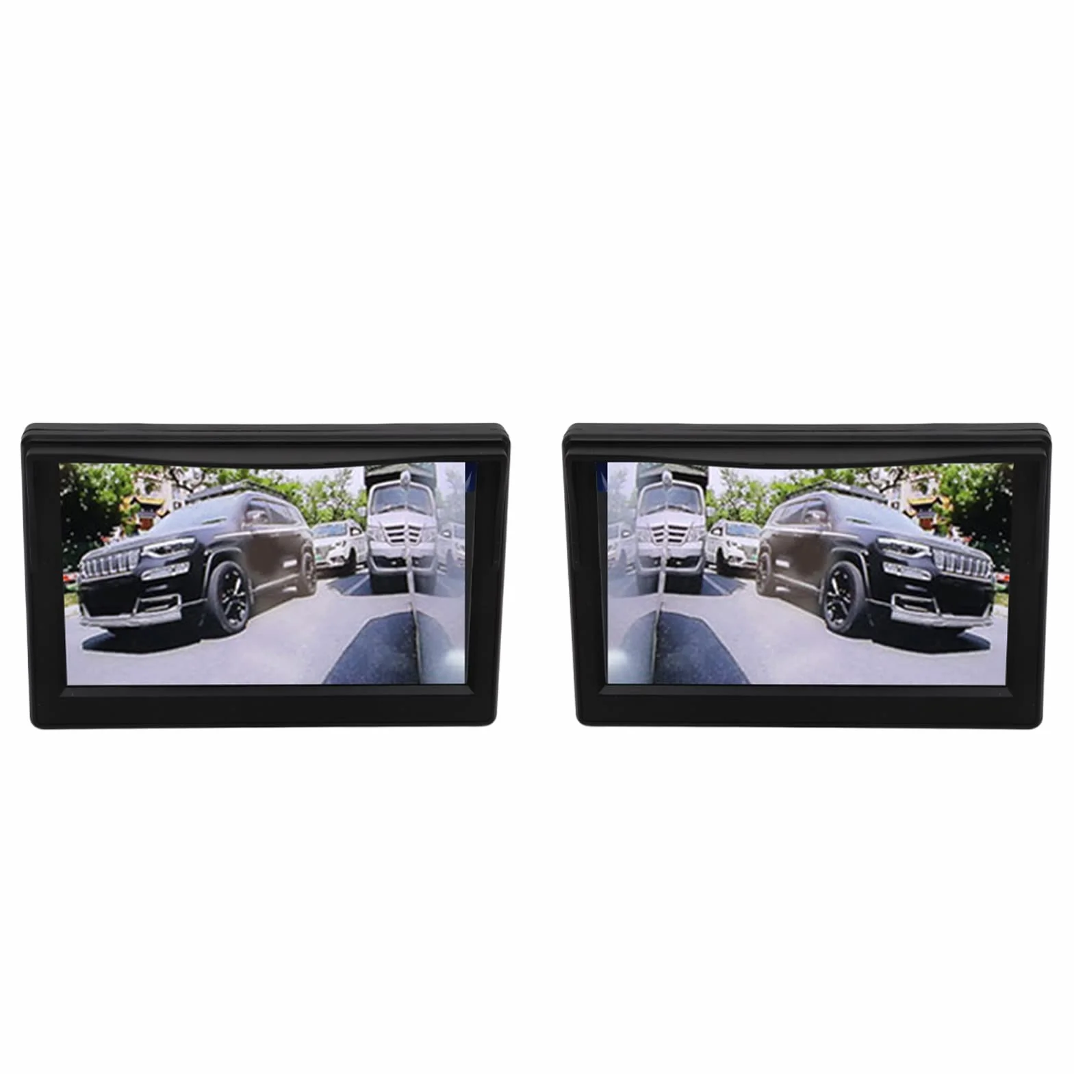 Zestaw Kamery z Widokiem z Boku, Ekran Monitora Kamery Samochodowej, 5-calowy Monitor LCD Night Vision IP67 Wodoodporny System Kamery Cofania