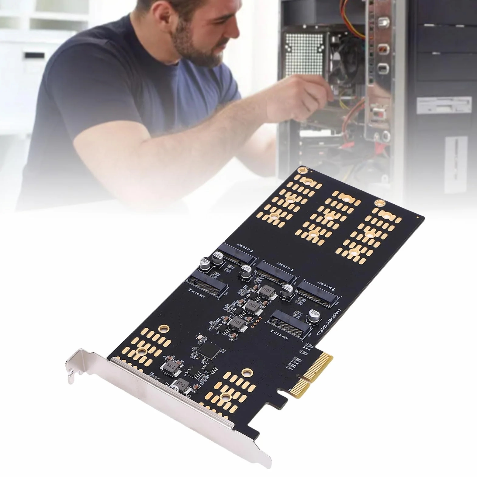 Cuifati M.2 PCIE do M.2 Serial ATA Ssd Adapter, 5 Szczeliny M.2 PCIE Karta Ekspansji, PCIE i Szeregowe Protokoły ATA, M. 2 PCIE do M. 2 Adapter Ssd, dla 2 280 2 260 2 24 2 2 2