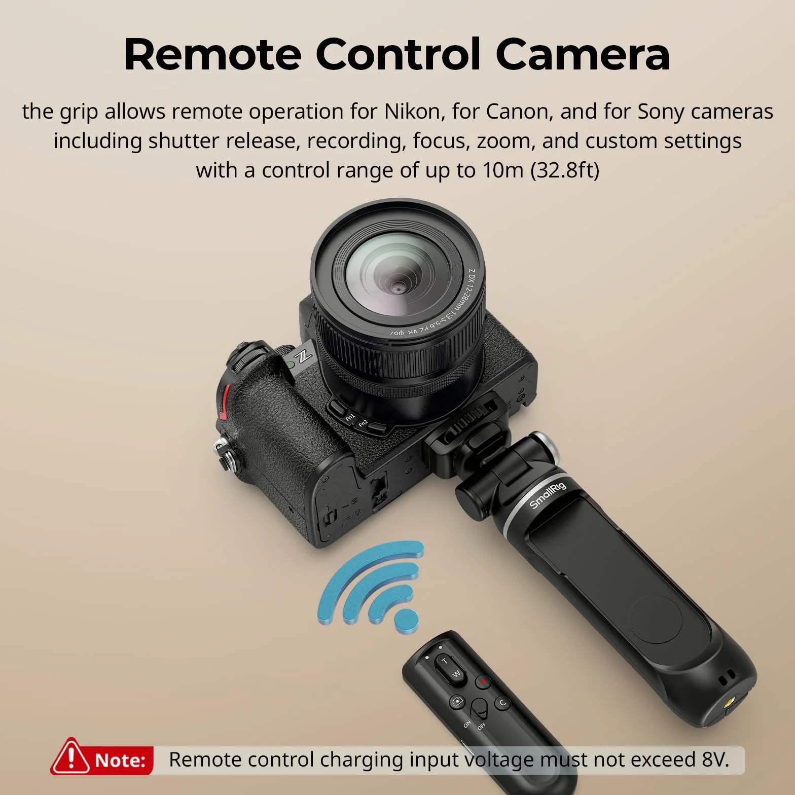 SMALLRIG SR-RG2 Wielofunkcyjny bezprzewodowy uchwyt do zdjęć, regulowany kijek do selfie, pilot zdalnego sterowania do Canon, do Sony, do vlogowania, transmisji na żywo- 4551