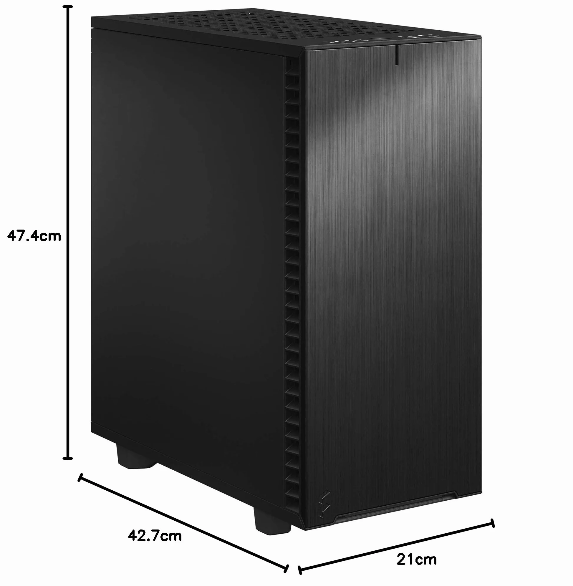 Fractal Design Define 7 Compact Black, kompaktowa obudowa PC ATX wykonana z aluminium/stali, izolowana do cichych komputerów - czarna