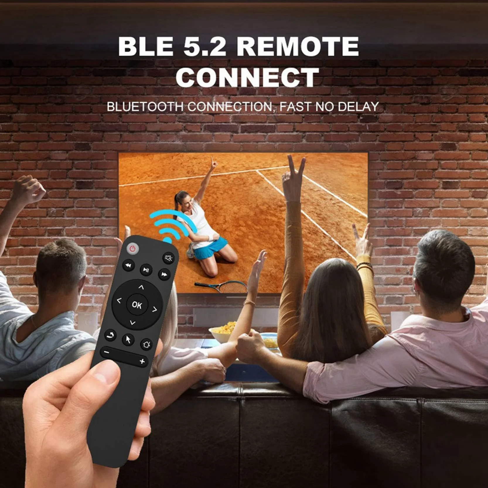 3X Bluetooth 5.2 Pilot do Smart Tv Box Telefon Komputer Pc Projektor Pilot BT5.2