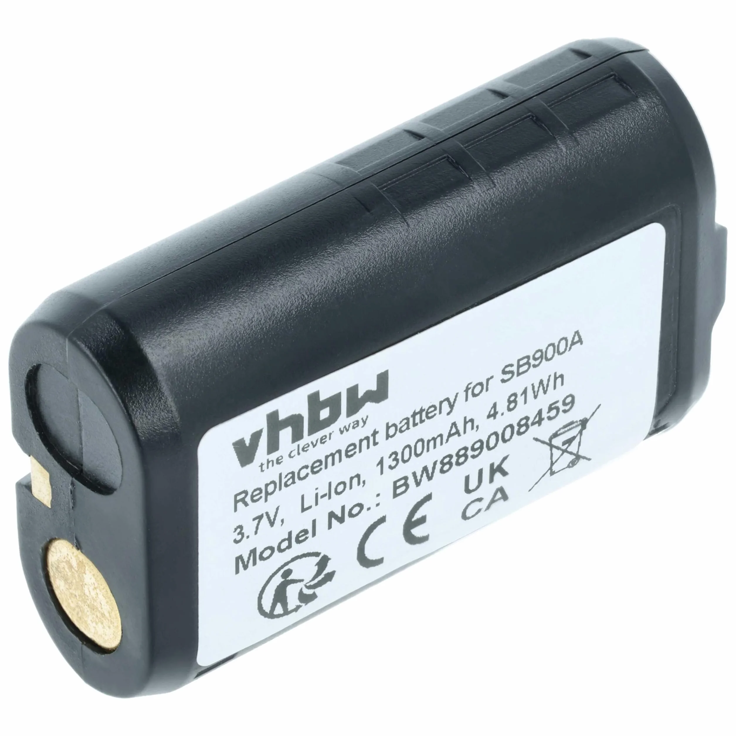 vhbw Wymienna bateria do Shure SB900A, SB900B, 95A42465, SB900 do cyfrowego systemu radiowego, nadajnika (1300mAh, 3,7V, Li-ION)
