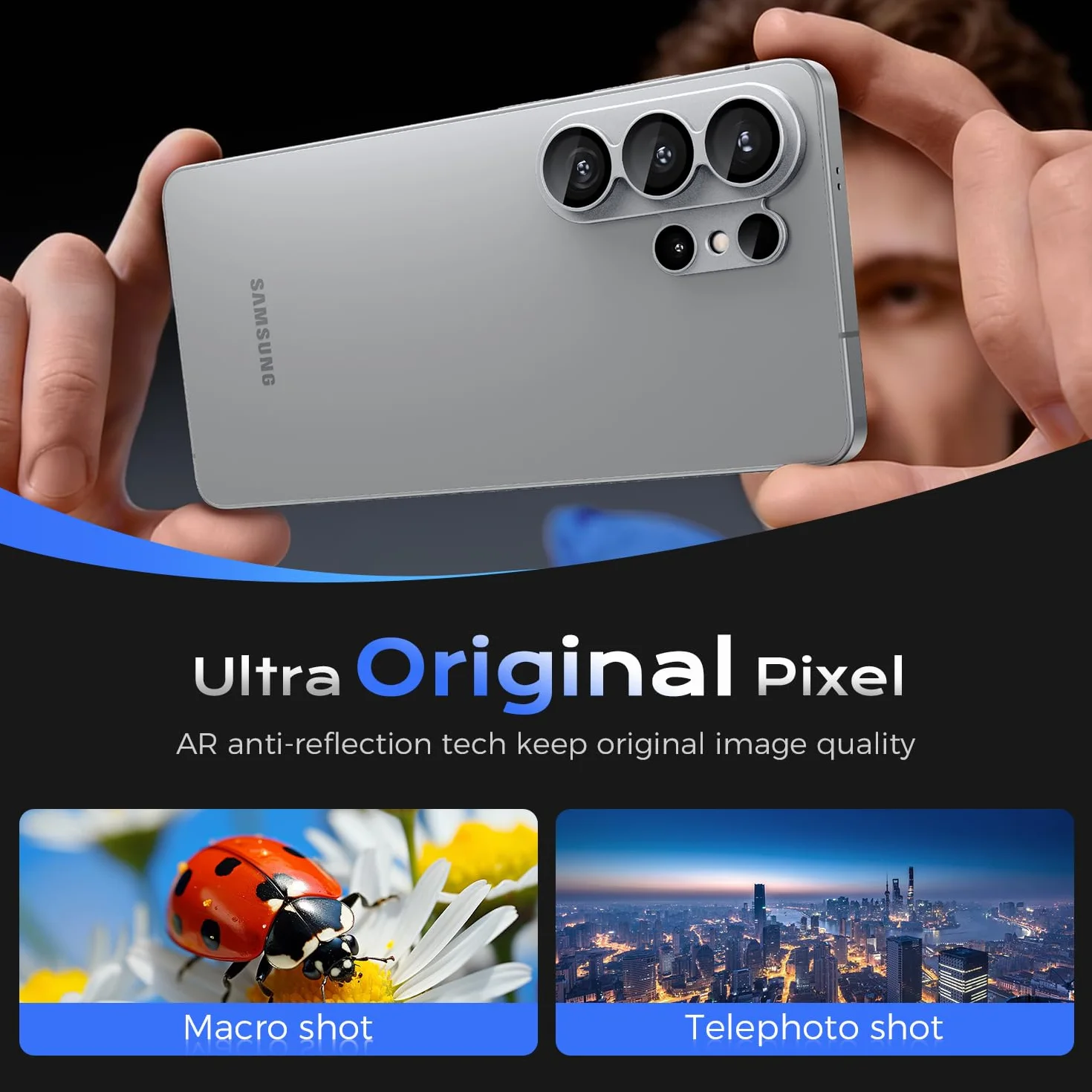 WSKEN Matowa ochrona aparatu do Samsung Galaxy S26 Ultra 5G – twardość 9H, odporna na zarysowania, bez pęcherzyków powietrza, matowa folia ochronna HD, szkło hartowane, szkło ochronne, folia ochronna