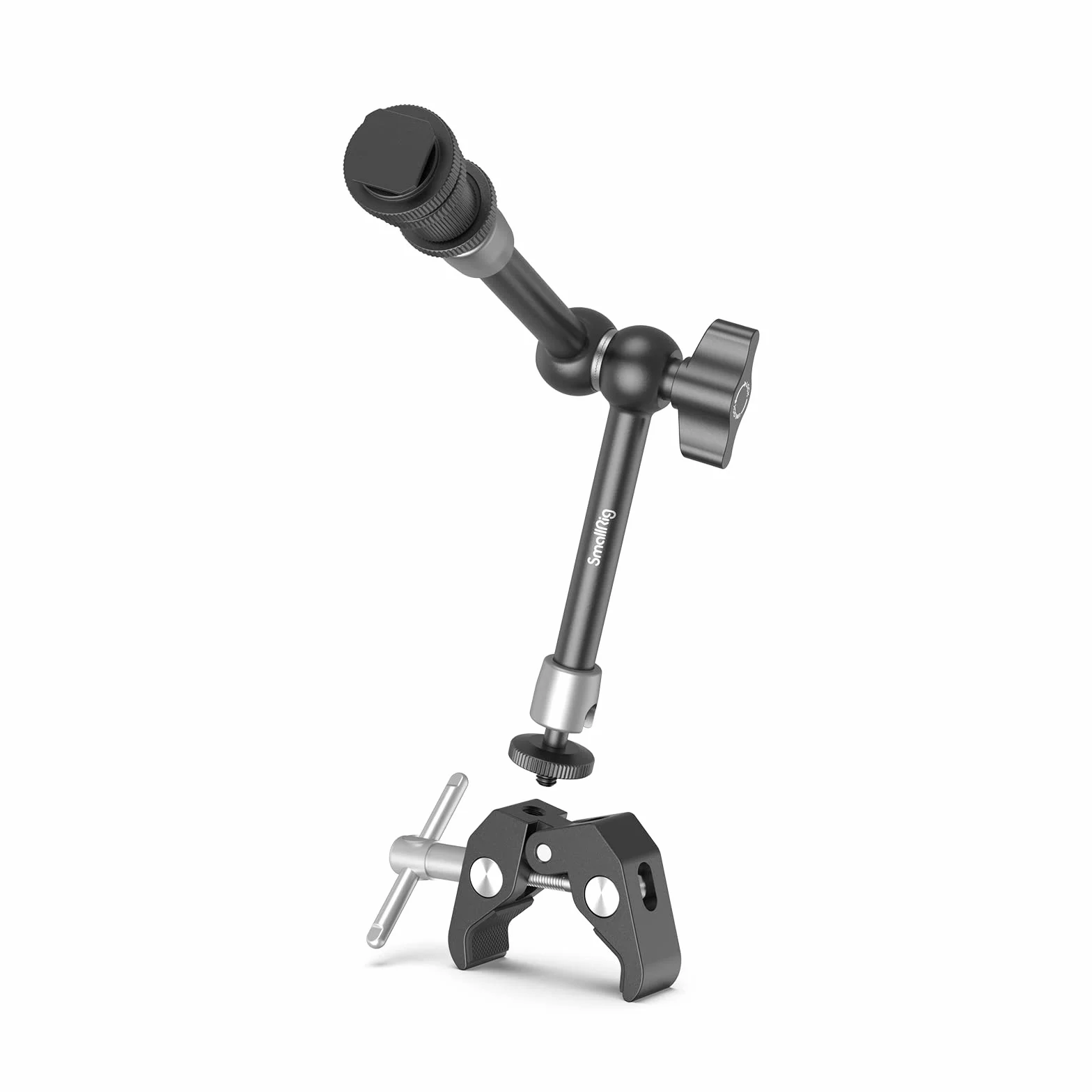 SMALLRIG Super Clamp i Magic Arm (11"), Gwintowane ramię przegubowe 1/4''-20 z Uchwytem na Zimną Stopkę do Monitor, LED Light, Mikrofonu, Magiczne ramię z Super Zaciskiem - 3726