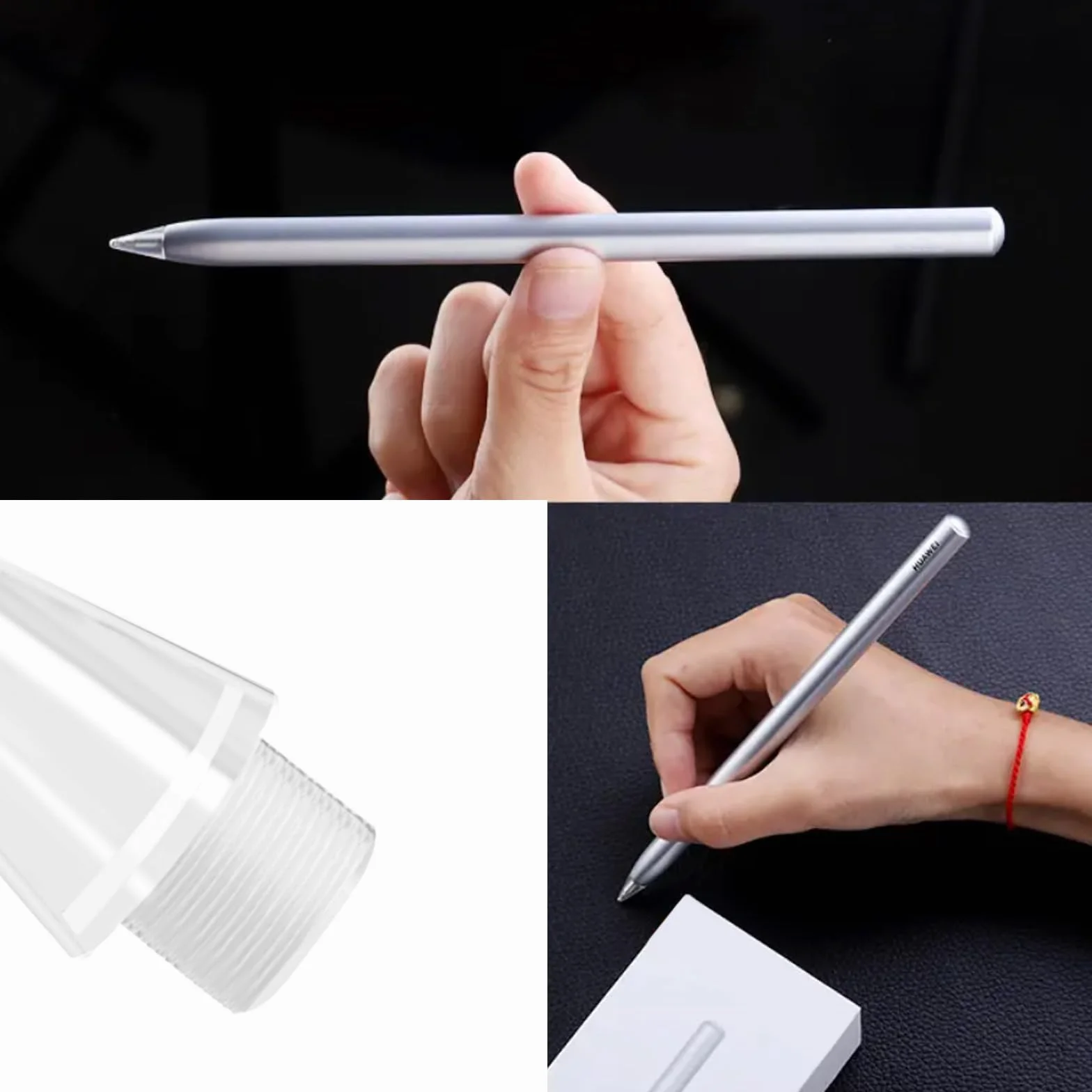 ECSiNG 2 szt. końcówki rysika, część zamienna o wysokiej czułości, przezroczyste stalówki rysikowe, kompatybilne z Huawei M-Pencil (2. generacji)