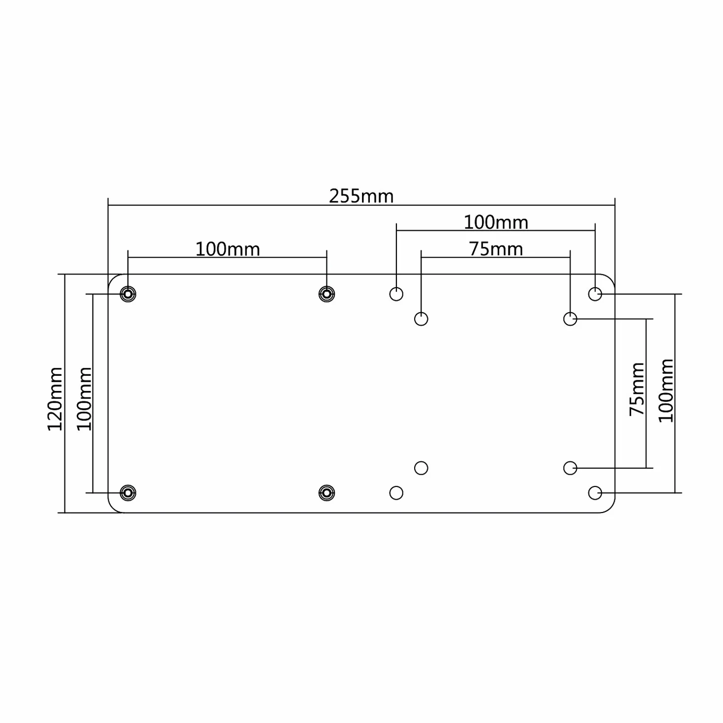 Maclean MC-721 Adapter VESA do Mini PC NUC, Mac Mini, 75x75 100x mm