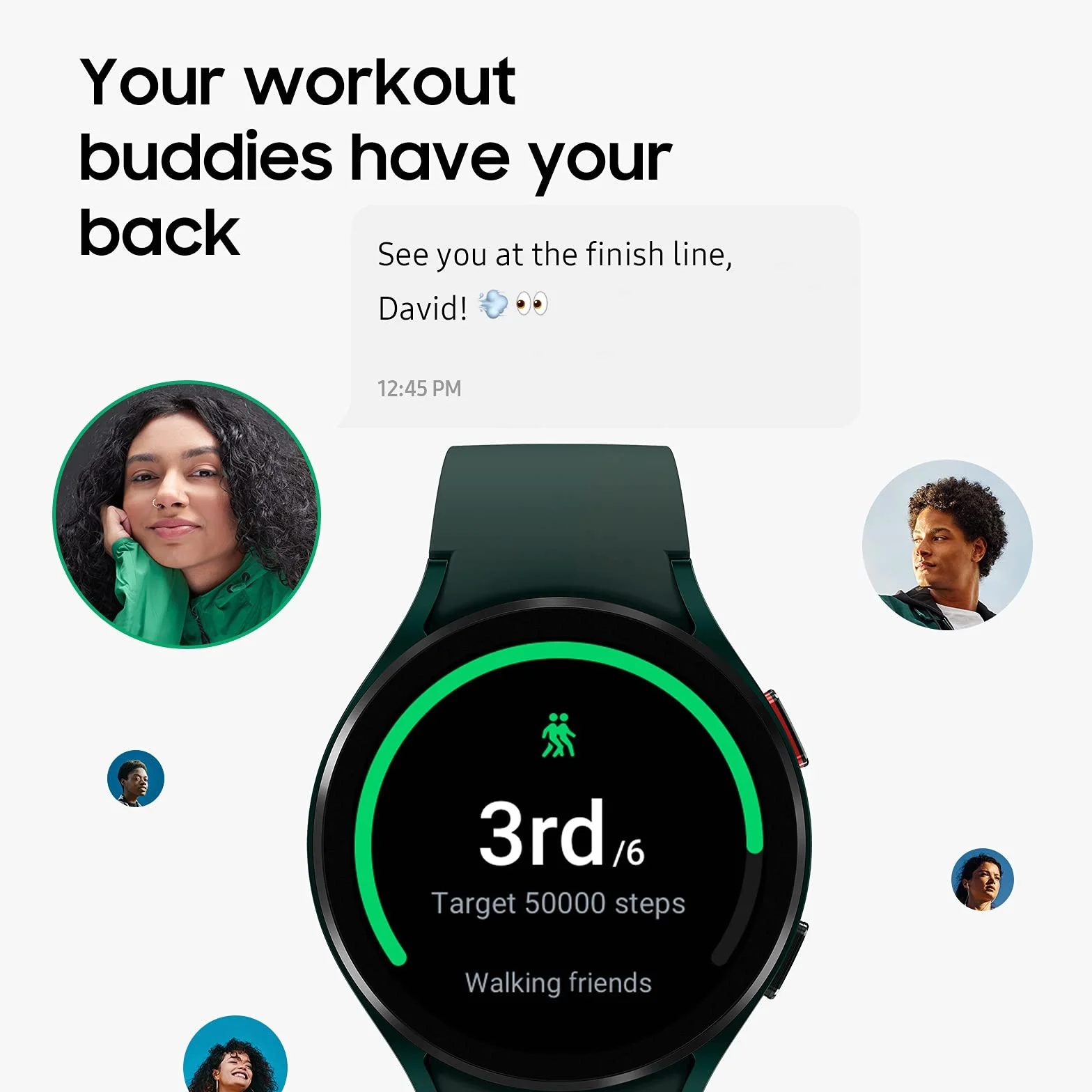 Samsung Galaxy Watch 4-40mm - czarny - inteligentny zegarek z paskiem sportowym - wyświetlacz 3,04 cm (1,19")