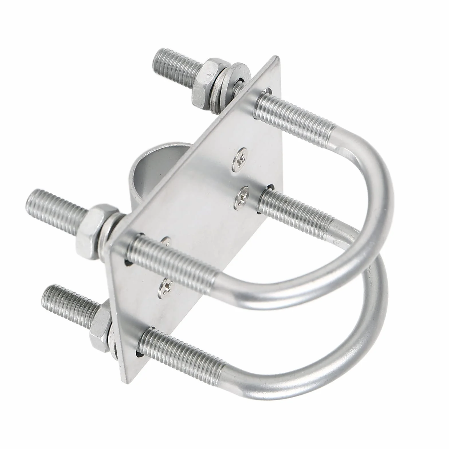 Maszt antenowy, uchwyt zaciskowy z bolcami U, zestaw mocujący, M8, płyta zaciskowa, montaż rurowy, sprzęt do anteny Lora, Helium Miner, antena WiFi, antena 4G LTE, antena TV