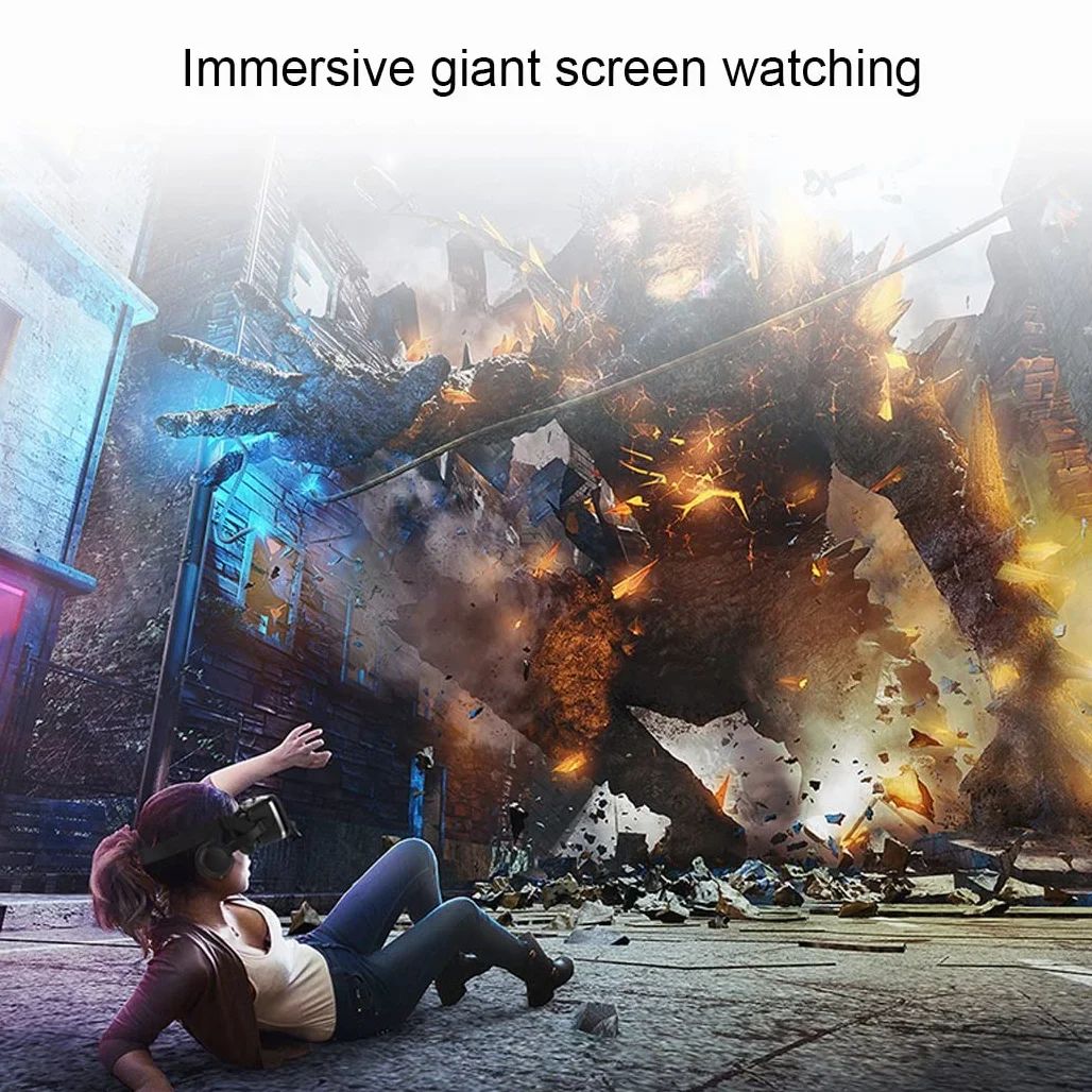 Okulary 3D, Virtual Reality, zestaw słuchawkowy, ochrona oczu, okulary VR do filmów 3D i gier, kontroler Bluetooth do iPhone 13 Pro Max/13 Pro/13/12/11, do Samsung Galaxy S21, Huawei, X. iaomi-Seria nie