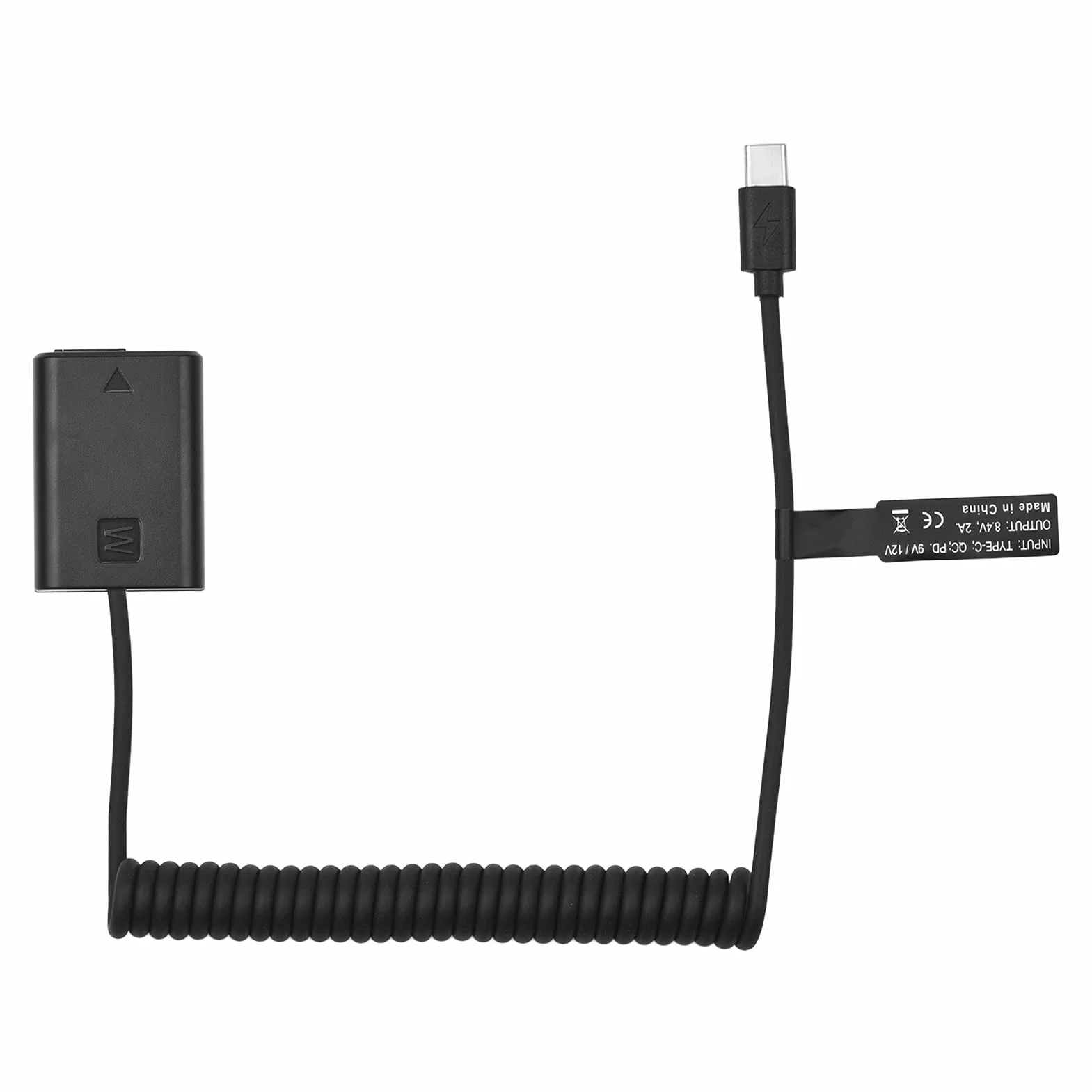 Andoer NP-FW50 Dummy Battery Adapter USB-C Coupler Adapter with USB Type-C Spring Power Cable Replacement for Sony Alpha A5000 A5100 A600 A6400 A650 A7II A7RII A7SII. A7S A. 7R RX10 II III IV NEX