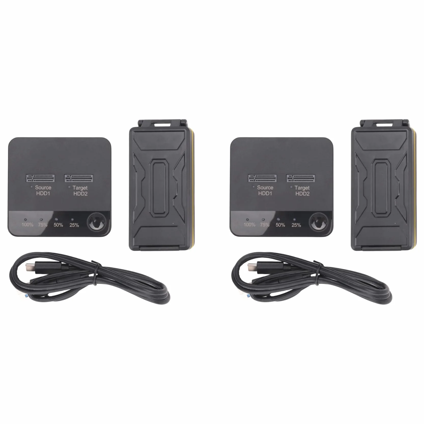 2X M.2 Duplicator M.2 Dual Bay SSD Obudowa Zewnętrzna Stacja Dokująca do Dysku Twardego z Klonem dla M2 HDD SSD Reader