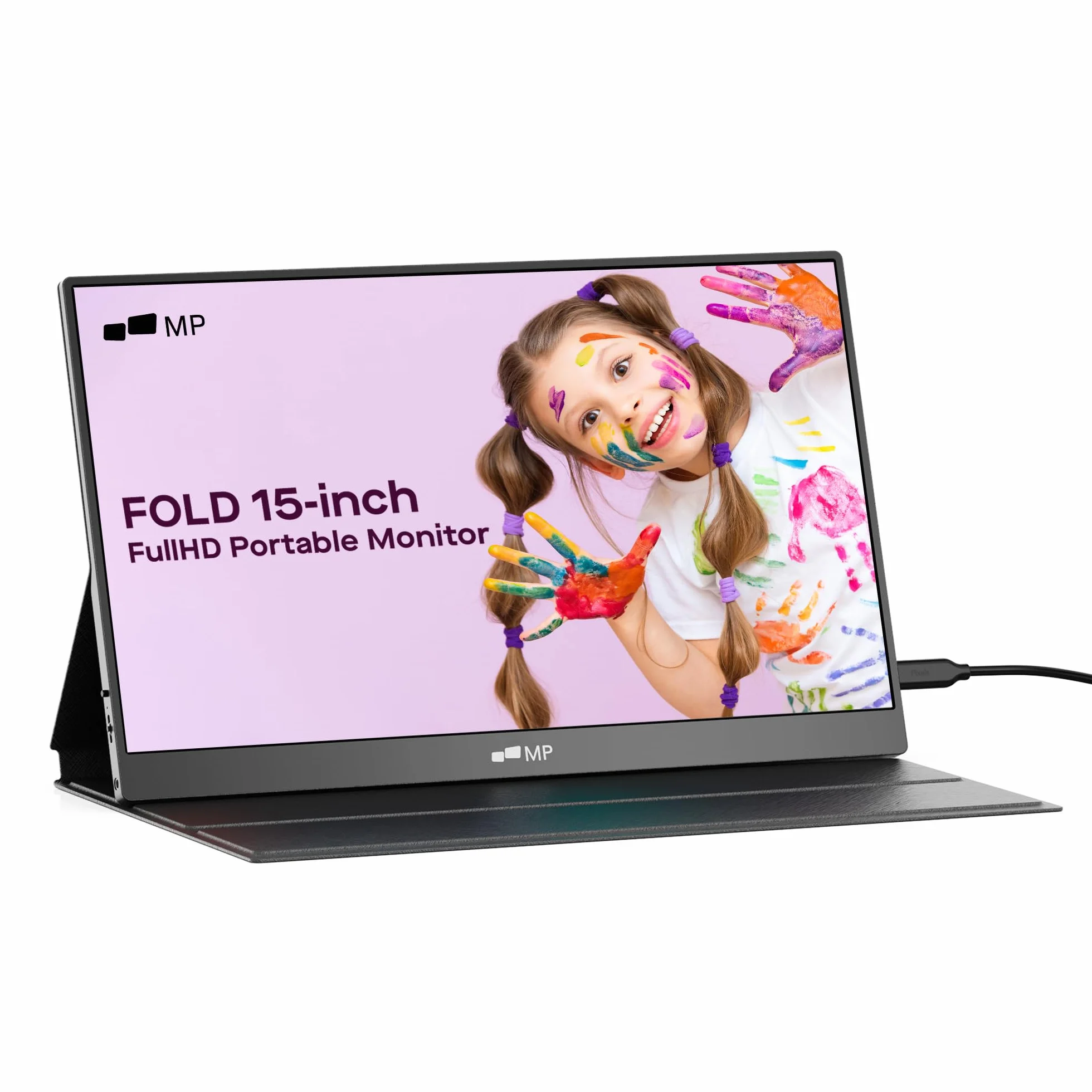 Przenośny monitor mobilny Pixels 39.6 cm Duex Float przenośny monitor ułożony w stos, ekran dotykowy Full HD IPS USB C/HDMI przedłużacz ekranu laptopa..