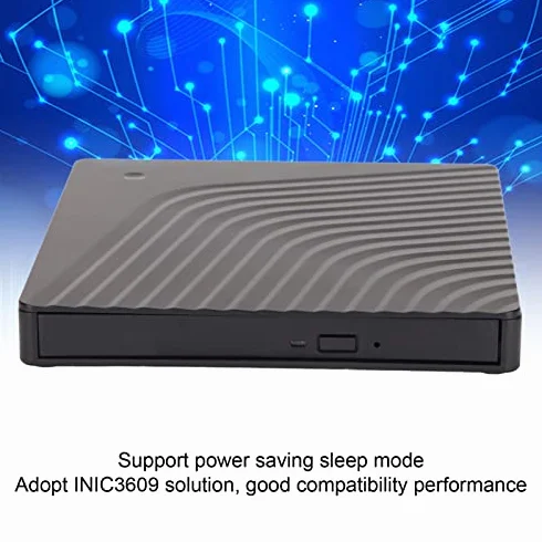 Zewnętrzne Pudełko na Napęd, Zdejmowana Obudowa Zewnętrznego Napędu Optycznego, Obudowa Napędu Optycznego Laptopa USB3.0/USB2.0 5Gbps, do Napędu DVD RW SATA 12.7mm/9.5mm