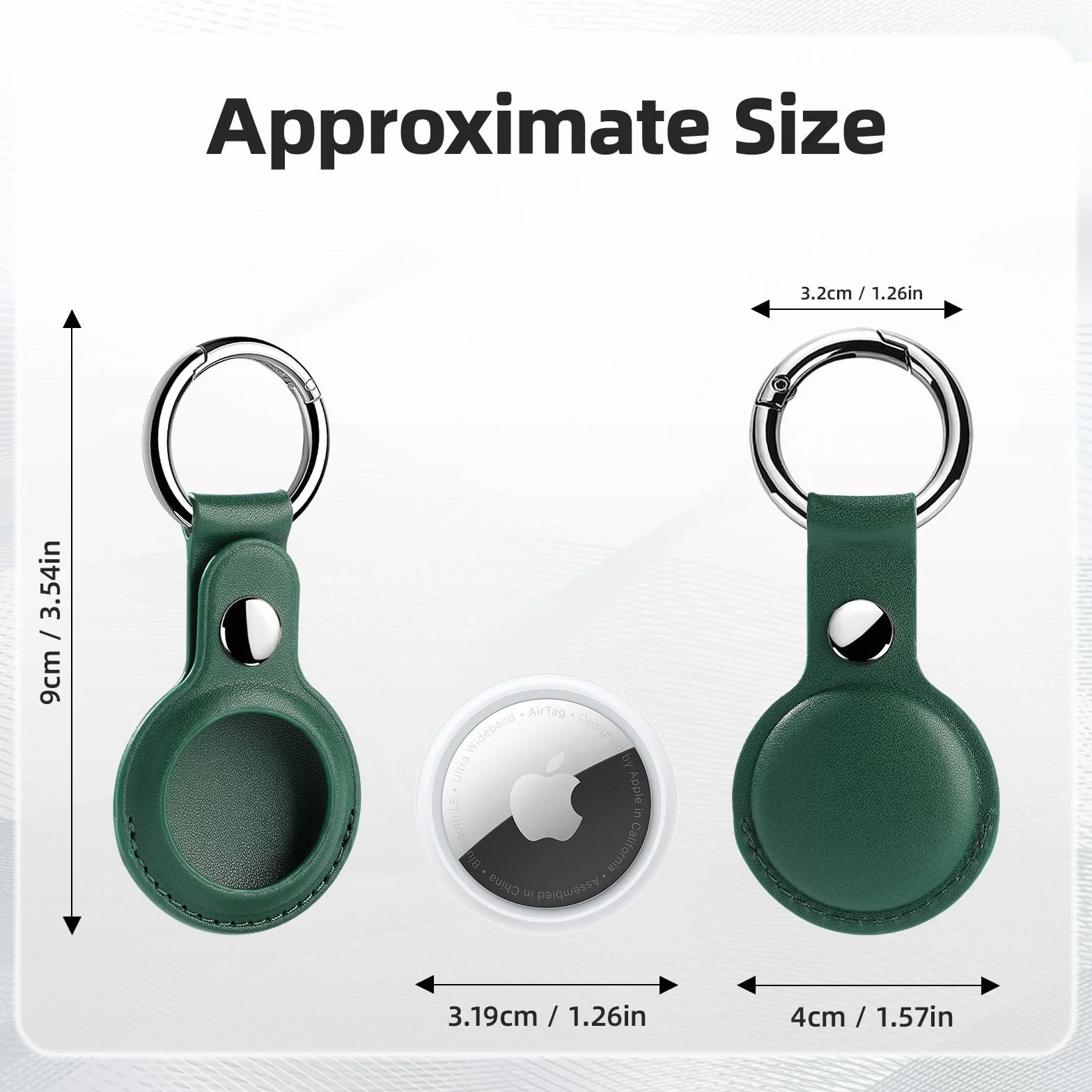 Skórzane etui Apple AirTag 4 sztuki z brelokiem do kluczy odporne na zgubienie