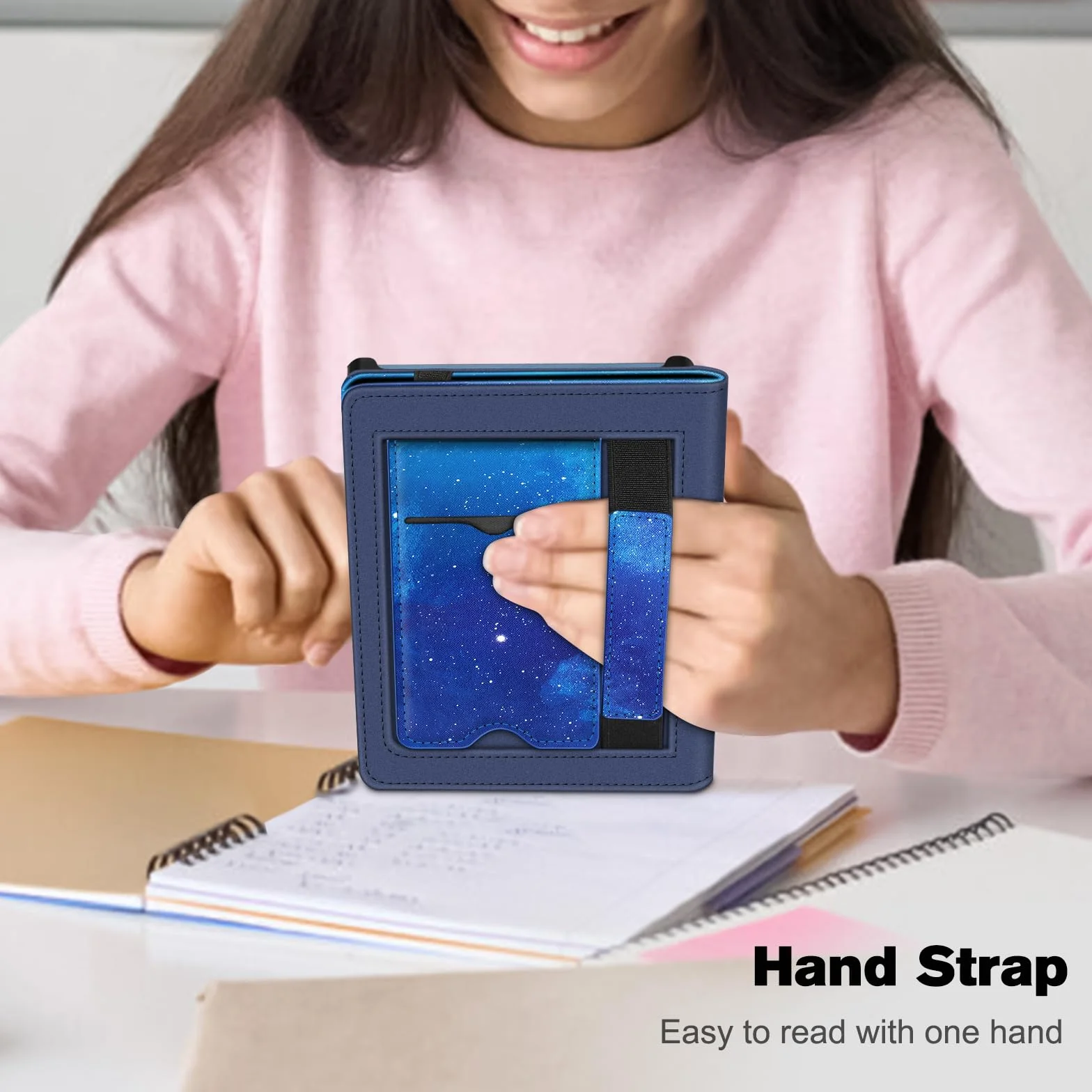 Fintie Etui na Pocketbook Fresh Pro/Pro Color (2023/2024) E-Reader - Kickstand Protective Case z przegrodą na karty, pętla na nadgarstek i funkcja automatycznego uśpienia/budzenia, niebo