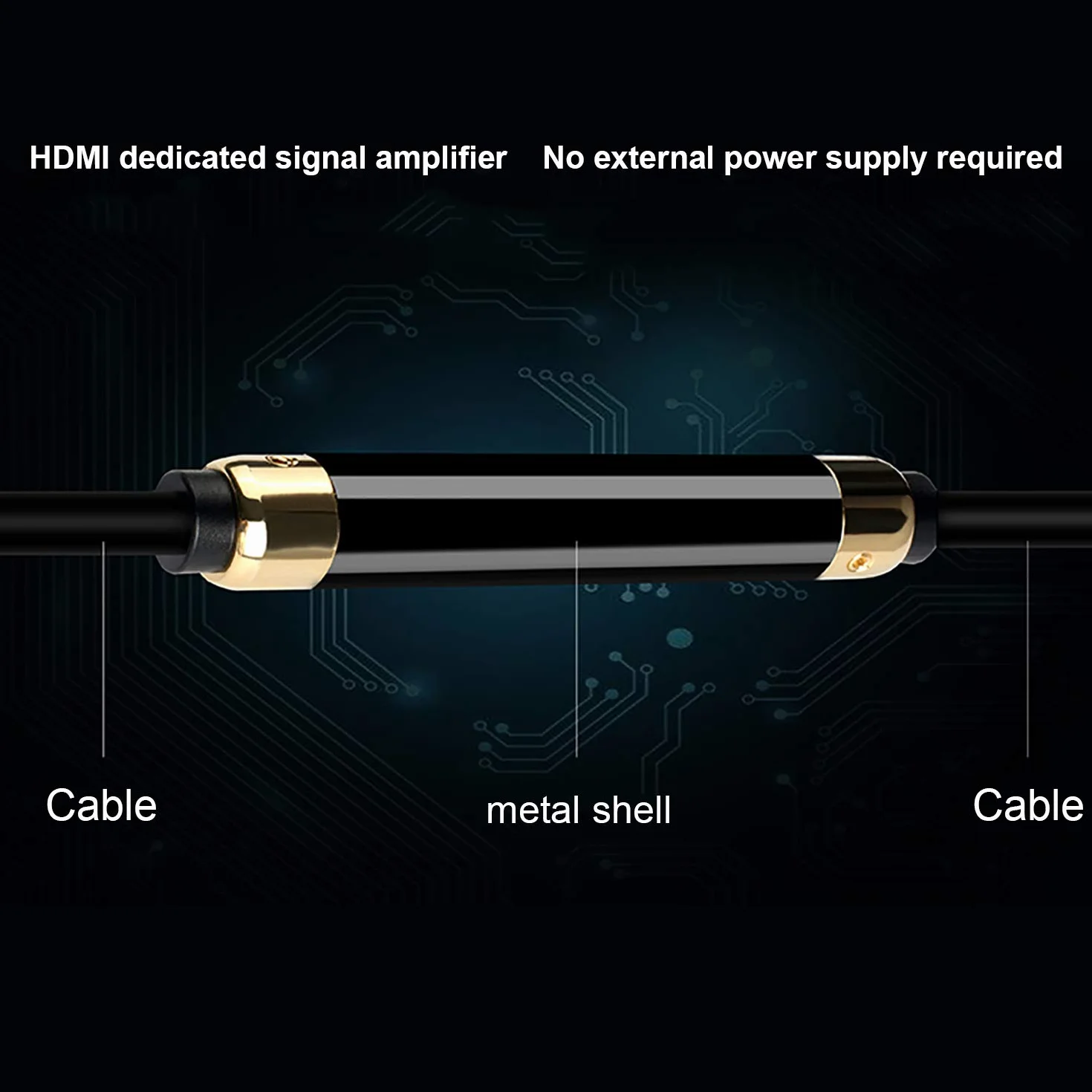 Kabel HDMI o wysokiej prędkości, obsługa 30 m, 4K 2160P, 3D, 1080P, kanał zwrotny audio (30 m, szary)