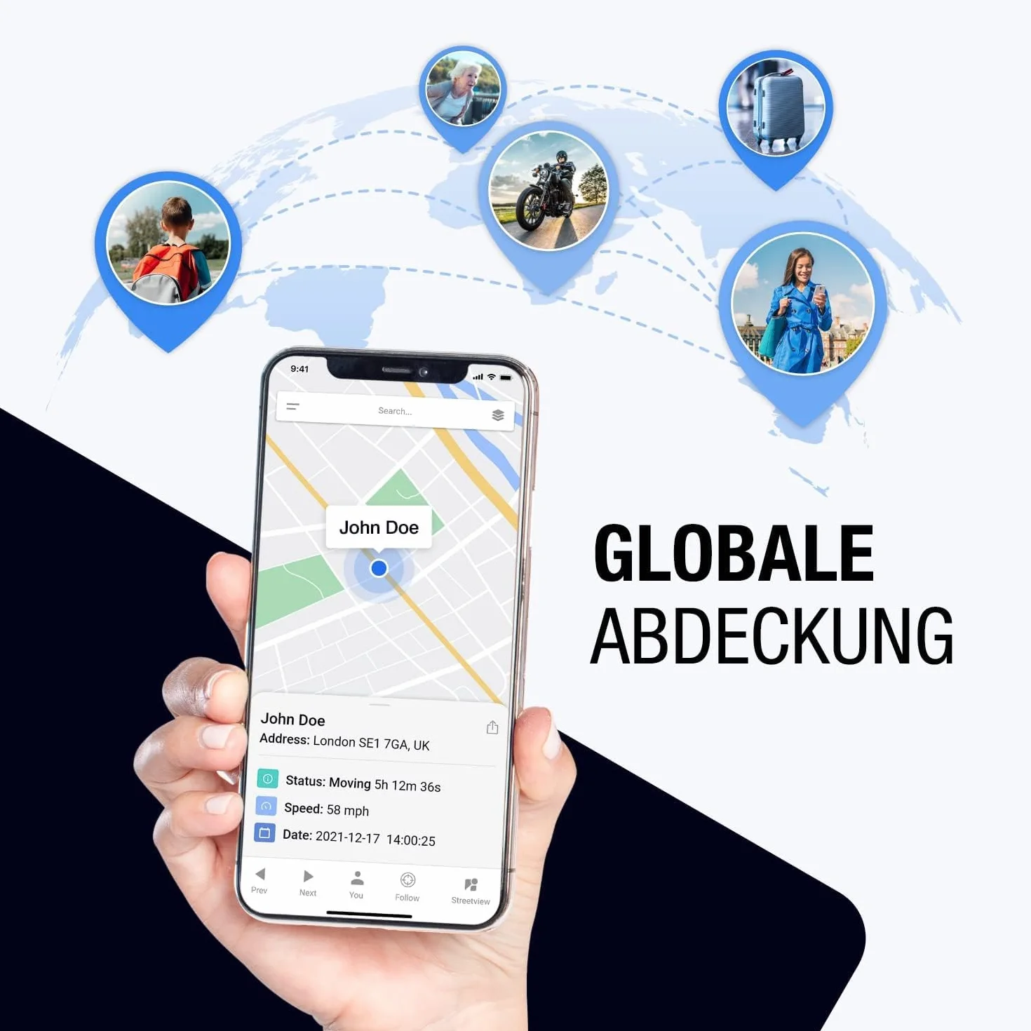 GPSLive DB2-4G GPS Tracker samodzielna instalacja urządzenia telematyki do śledzenia pojazdu, system śledzenia GPS, do samochodów osobowych, vanów, przyczep kempingowych, motocykli…