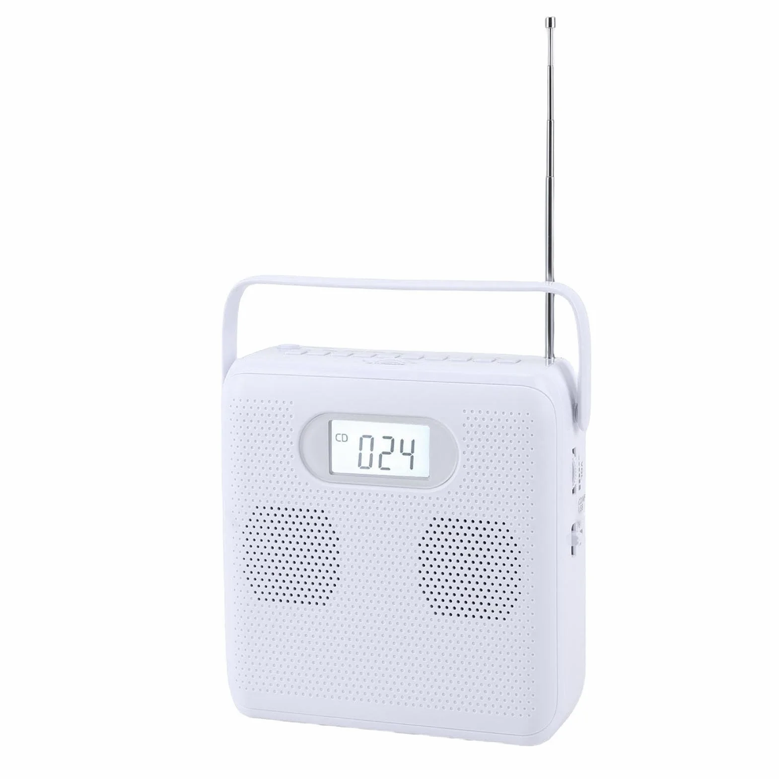 Sxhlseller Przenośny Odtwarzacz CD z Nadajnikiem Bluetooth i FM, Podwójne Głośniki HiFi, Zasilanie USB, Kompaktowy Uchwyt dla Kolekcjonerów Płyt CD, Właściciele Starych Samochodów,