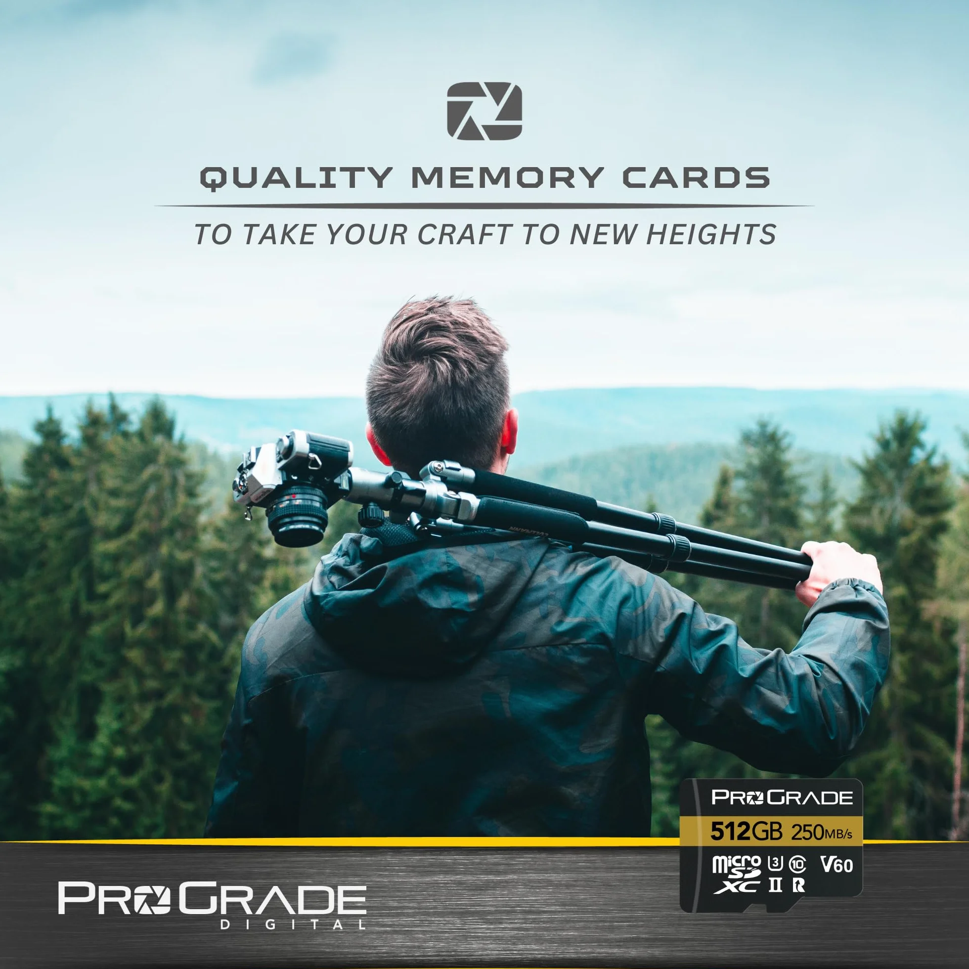 Karta microSD V60 (512 GB) – testowana dla pełnowymiarowych urządzeń z kartą SD | odczyt do 250 MB/s, zapis 130 MB/s ProGrade Digital…