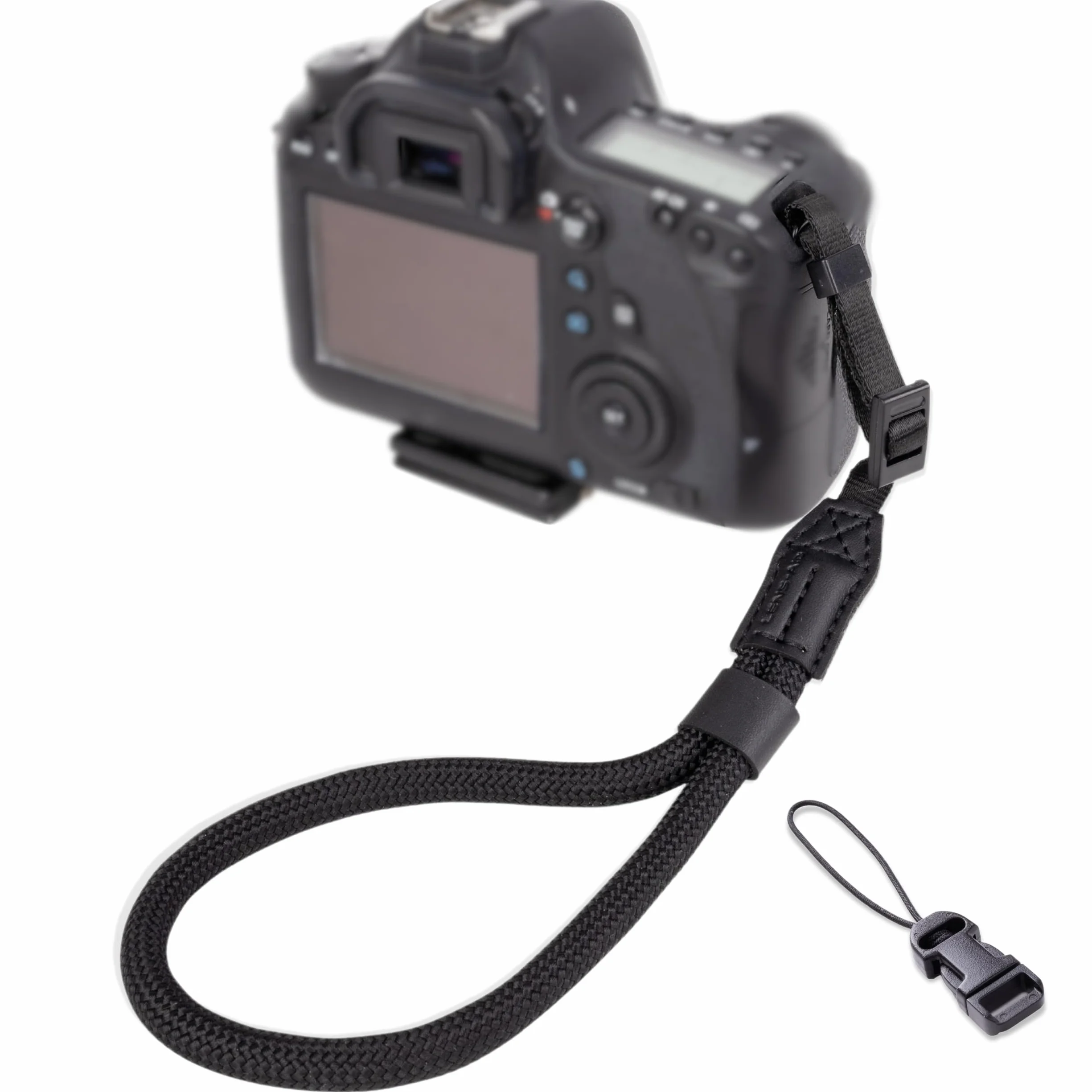 Lens-Aid Pasek Nadgarstkowy do Aparatu – Uchwyt z Liny Nylonowej, Lekki i Wytrzymały – Do DSLR, Kompaktów, Bezlusterkowców – Kompatybilny z Canon, Sony, Fujifilm i Innych