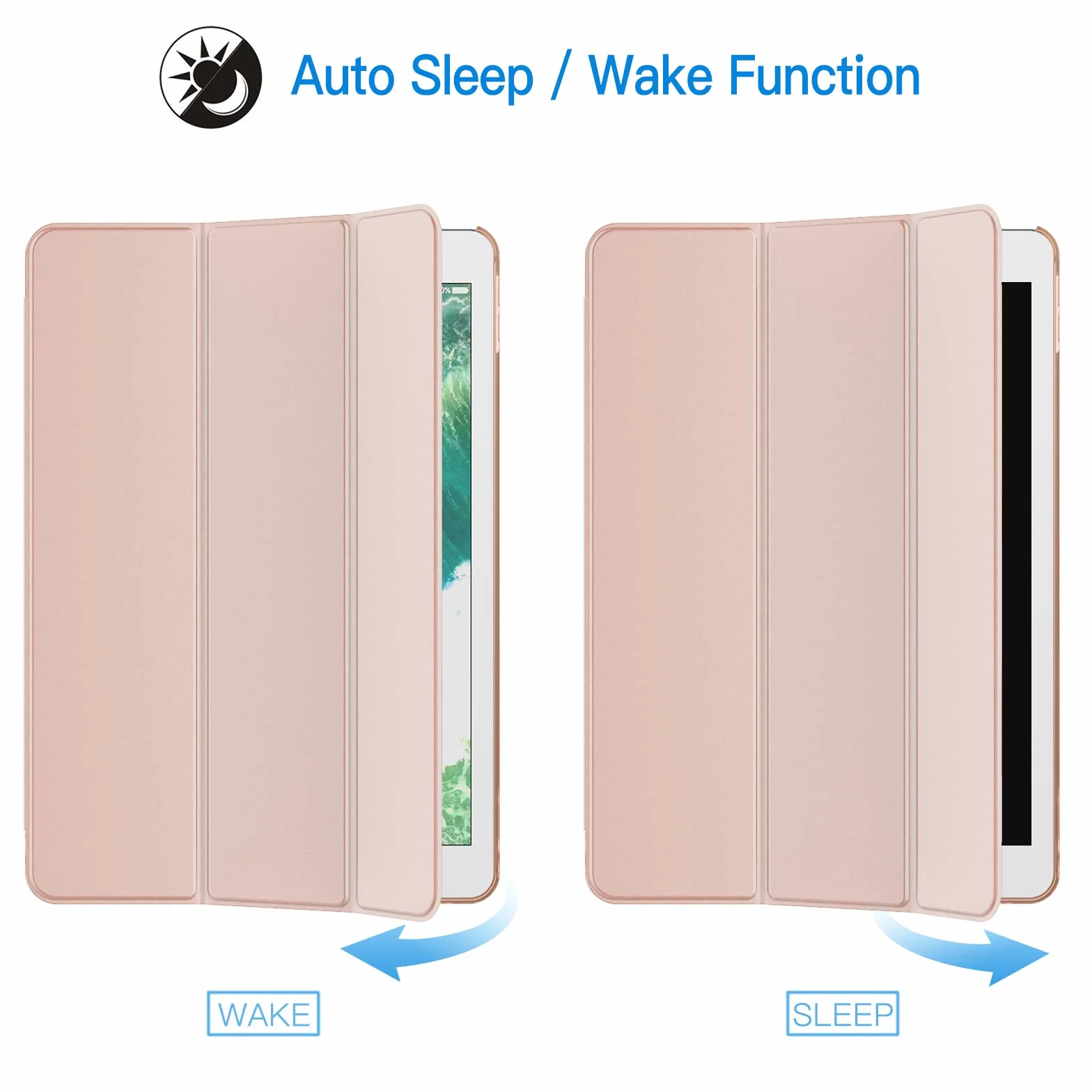 JETech Etui dla iPad Air 3. Generacji 10.5 (2019) i iPad Pro 10.5 (2017) Automatyczne Budzenie/Usypianie Różowe Złoto