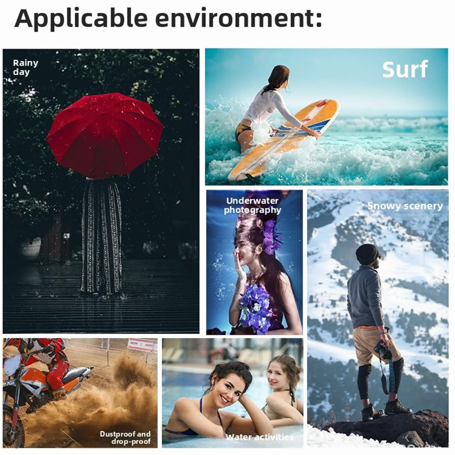 Luocute Podwodne Nurkowanie Snorkeling Etui na Telefon do IOS 13 14 15 16 17 Pro 20m Wodoodporne Podwodne Nurkowanie z rurką Etui na Telefon, Profesjonalna Obudowa do zdjęć z Nurkowania