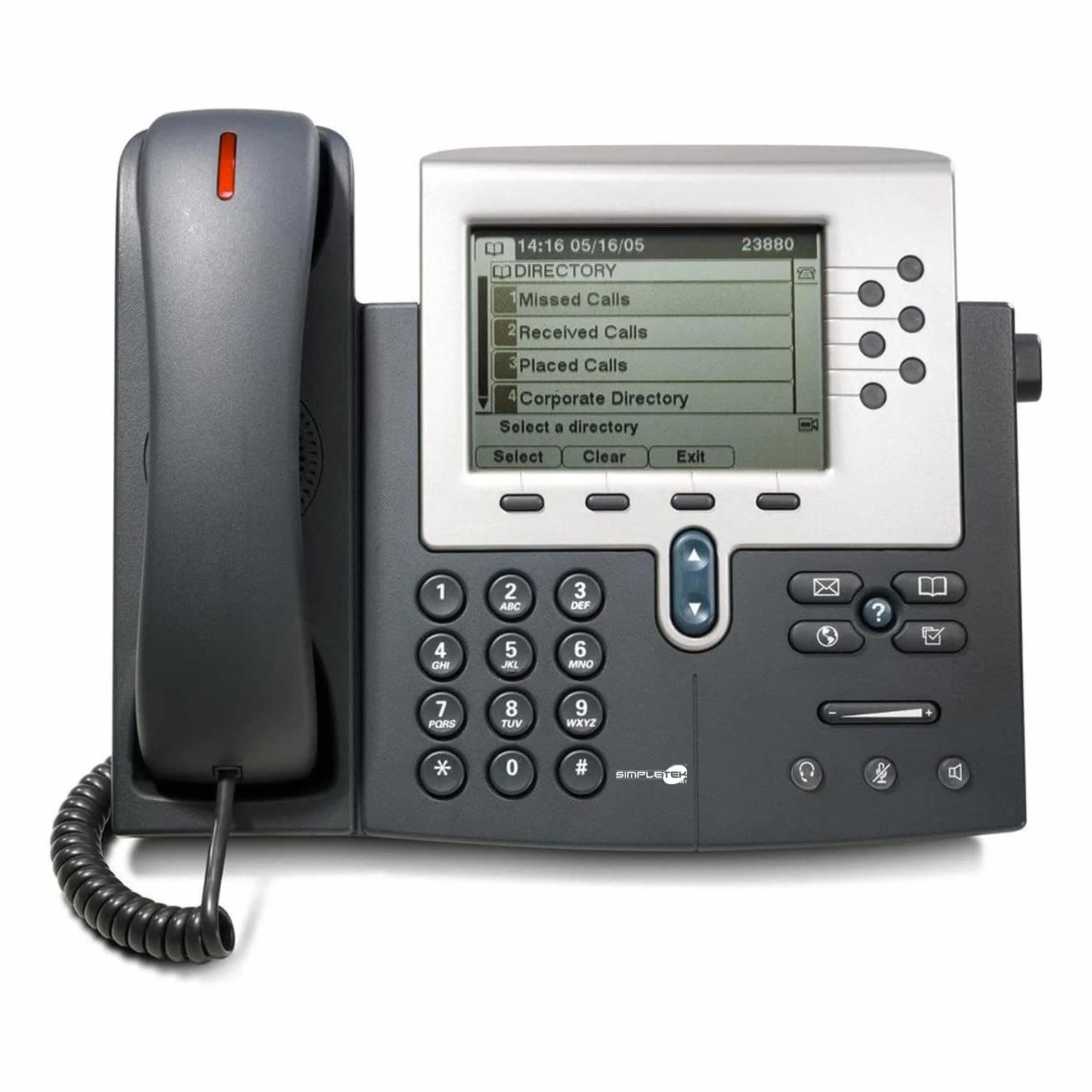 SIMPLETEK - Profesjonalny telefon VoIP, 6 programowalnych linii, wyświetlacz graficzny, obsługa PoE, 2-portowy przełącznik Ethernet