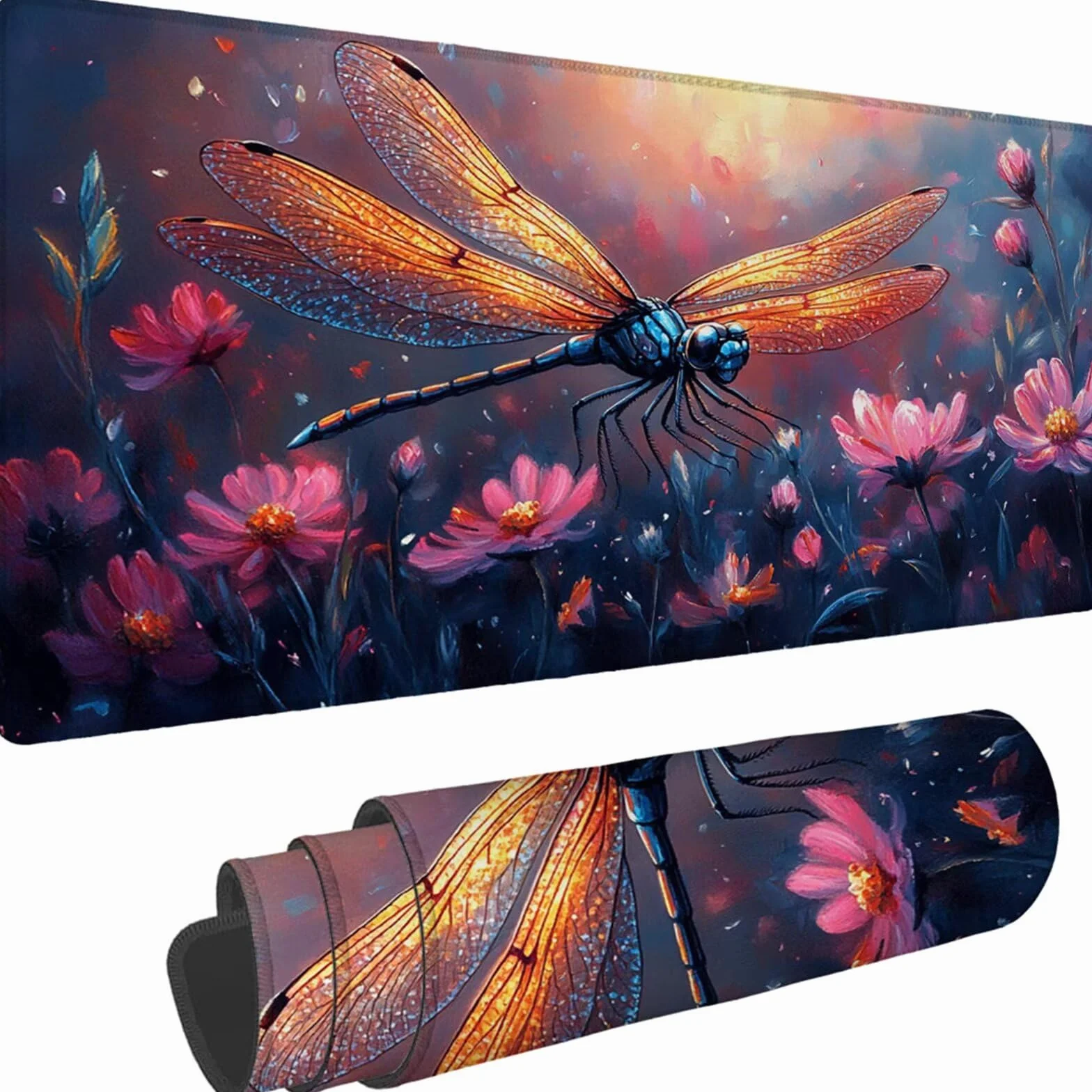 Gamingowa podkładka pod mysz 1200 x 600 x 3 mm, XXL, wodoszczelna, odporna na ścieranie, z przyszytymi krawędziami, kolorowa podkładka na biurko, poprawia prędkość i precyzję, pod laptopa, komputer