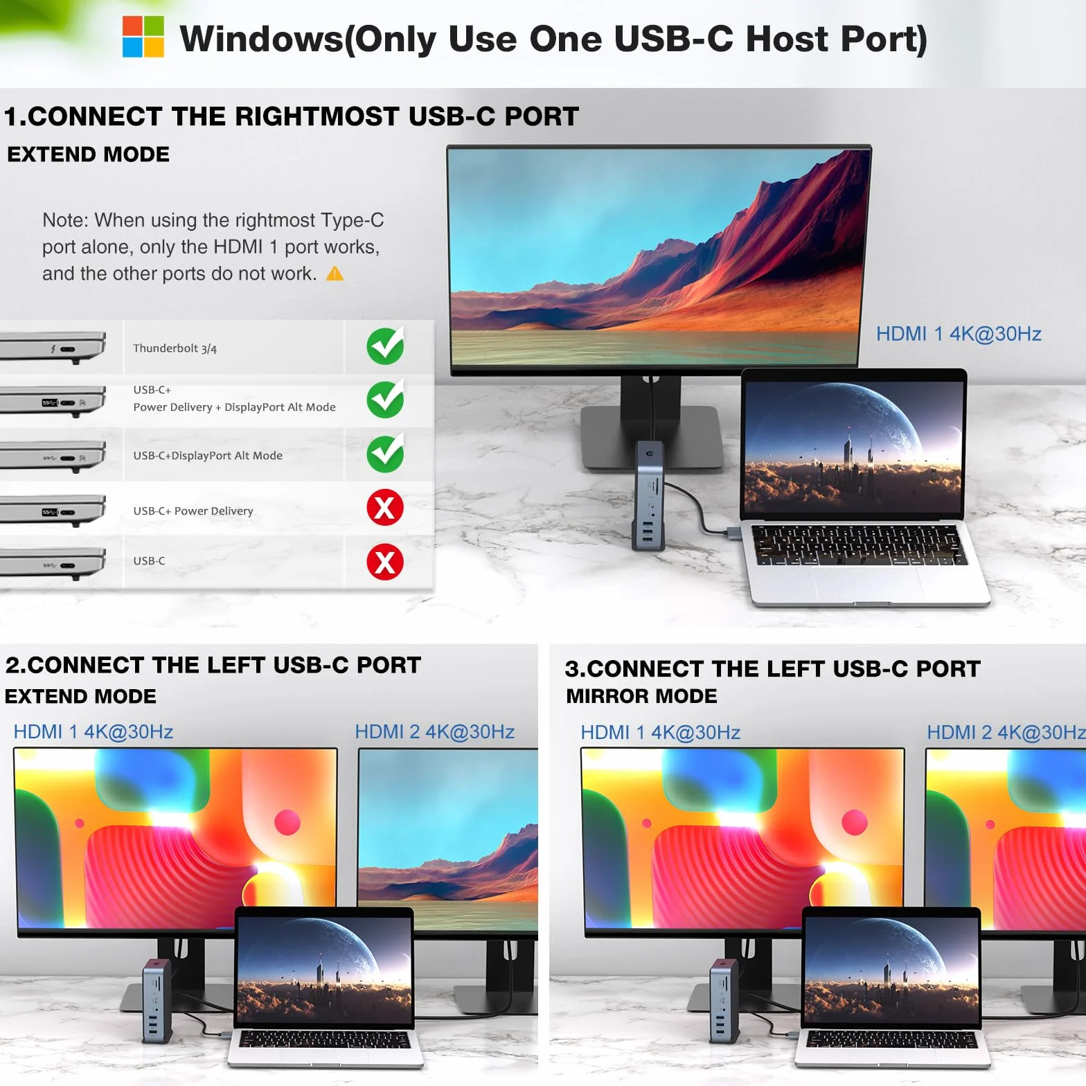 Stacja dokująca USB C 15 w 1, stacja dokująca USB C do MacBook Pro/Air, Multiport Hub Triple Monitor przez VGA/2*HDMI, 100 W PD, USB-A/C 3.0 5Gbp, RJ45 Ethernet, Audio & Mic, SD/TF, Dongle Laptop