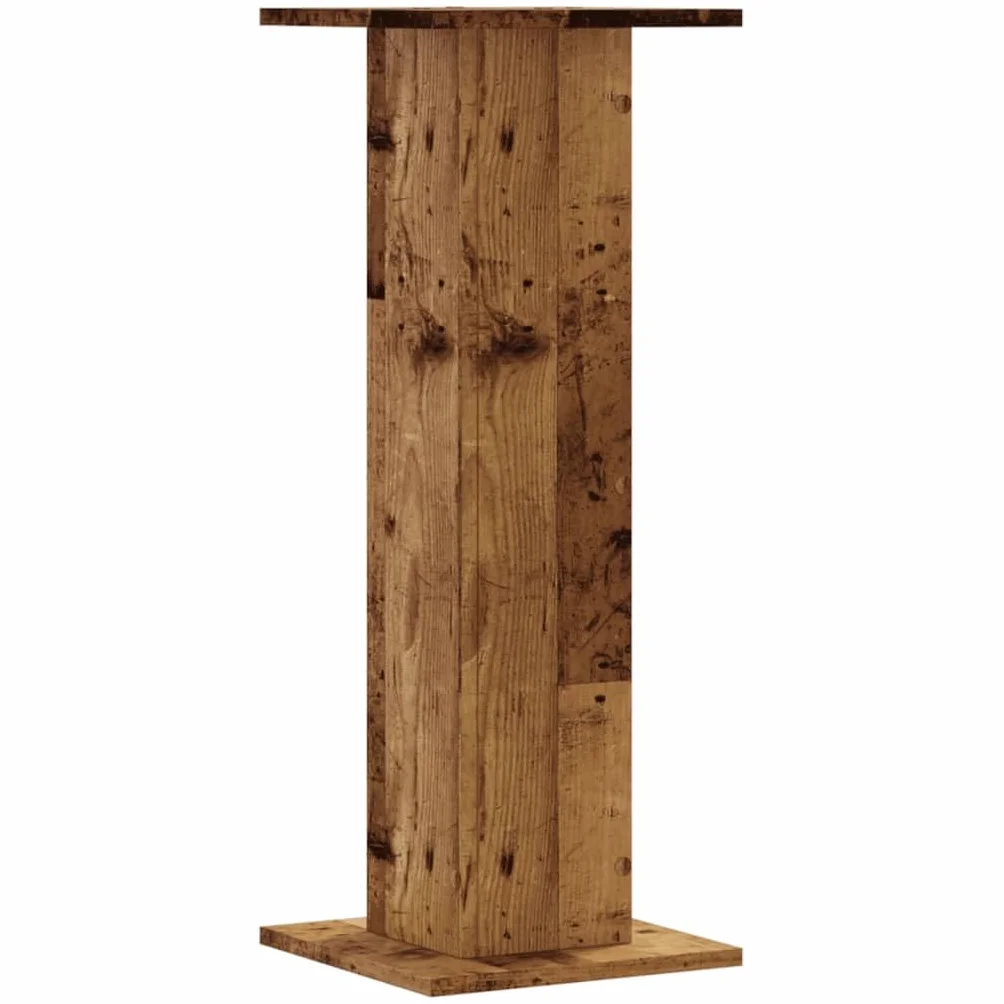 vidaXL Podstawki pod głośniki, 2 szt., stare drewno, 30x30x80 cm
