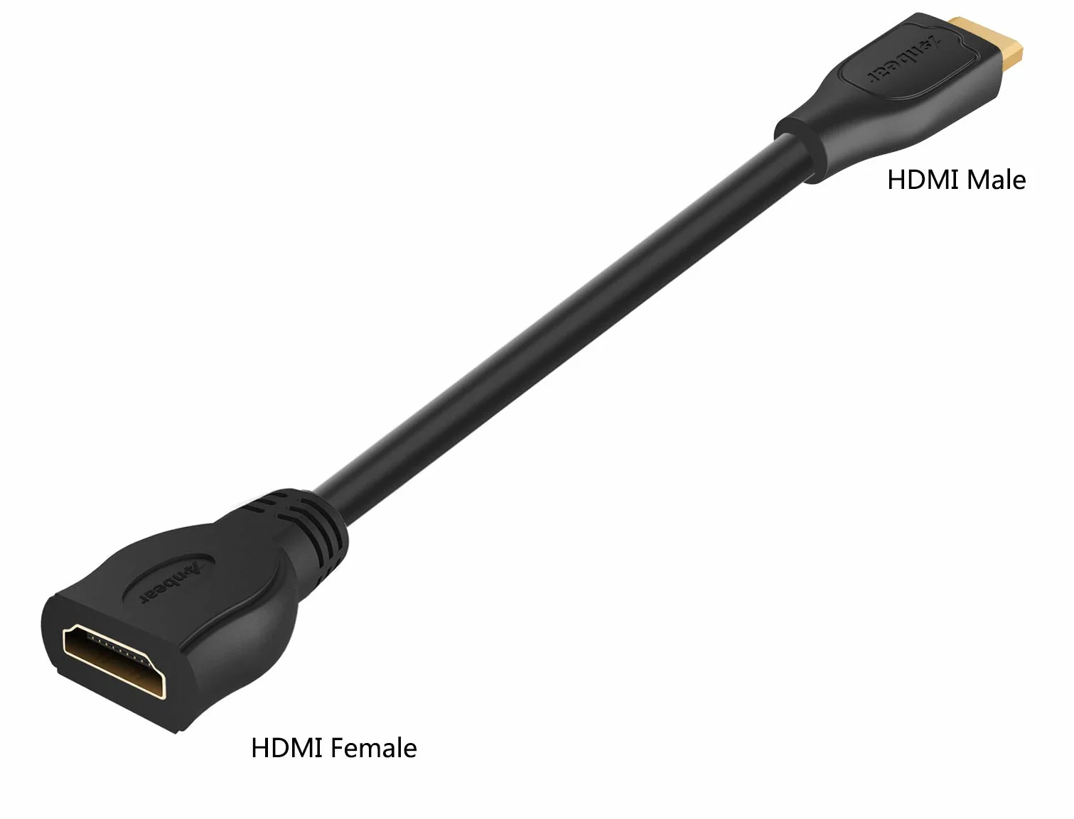 Przedłużacz HDMI 4K 2 m, kabel przedłużający HDMI o wysokiej prędkości 4K przy 60 Hz (męski do żeński) kompatybilny z Xbox One, PS5, PS4, Roku TV Stick, odtwarzaczem Blu Ray