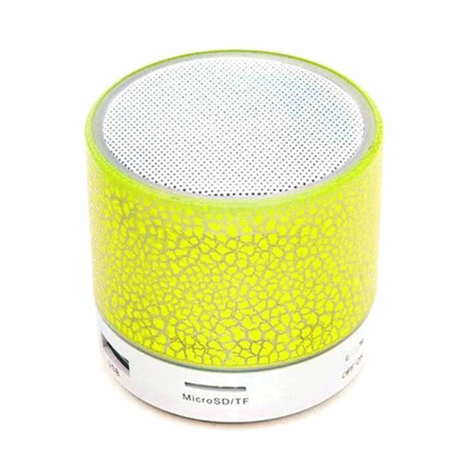 Głośnik Bluetooth Głośnik Mini głośnik bezprzewodowy Crack LED Karta TF Subwoofer USB Przenośna kolumna dźwięku muzycznego MP3 do głośników telefonu PC SP99 Mini głośnik (kolor: biały) little surprise
