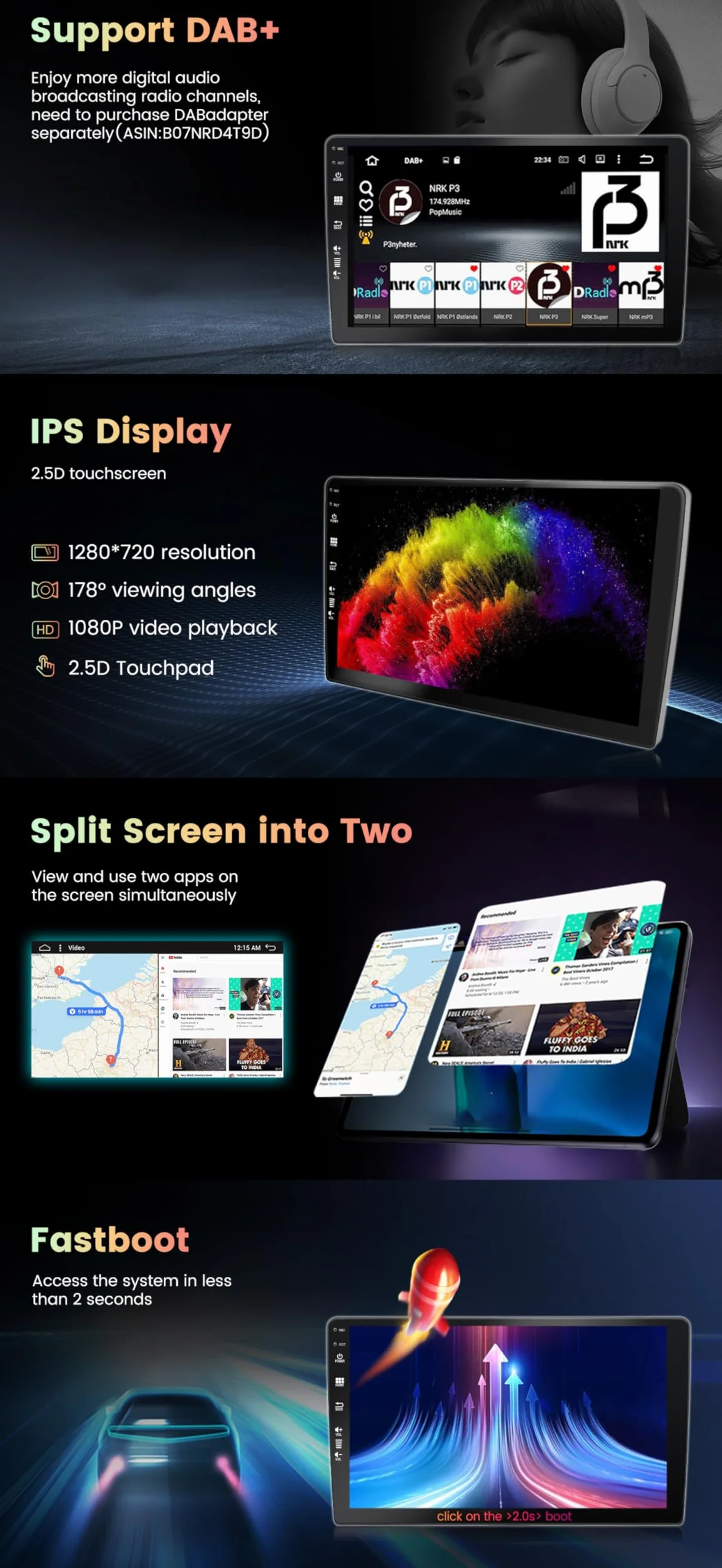 KEC [6G + 128G] IPS 9" Android 15 radio samochodowe do Mazda 3 2004-2012 z nawigacją Octa Core-[wbudowany CarPlay/Android Auto/DSP/Mirror Link/GPS Navi/360 Camera/Bluetooth 5.0/WiFi/USB