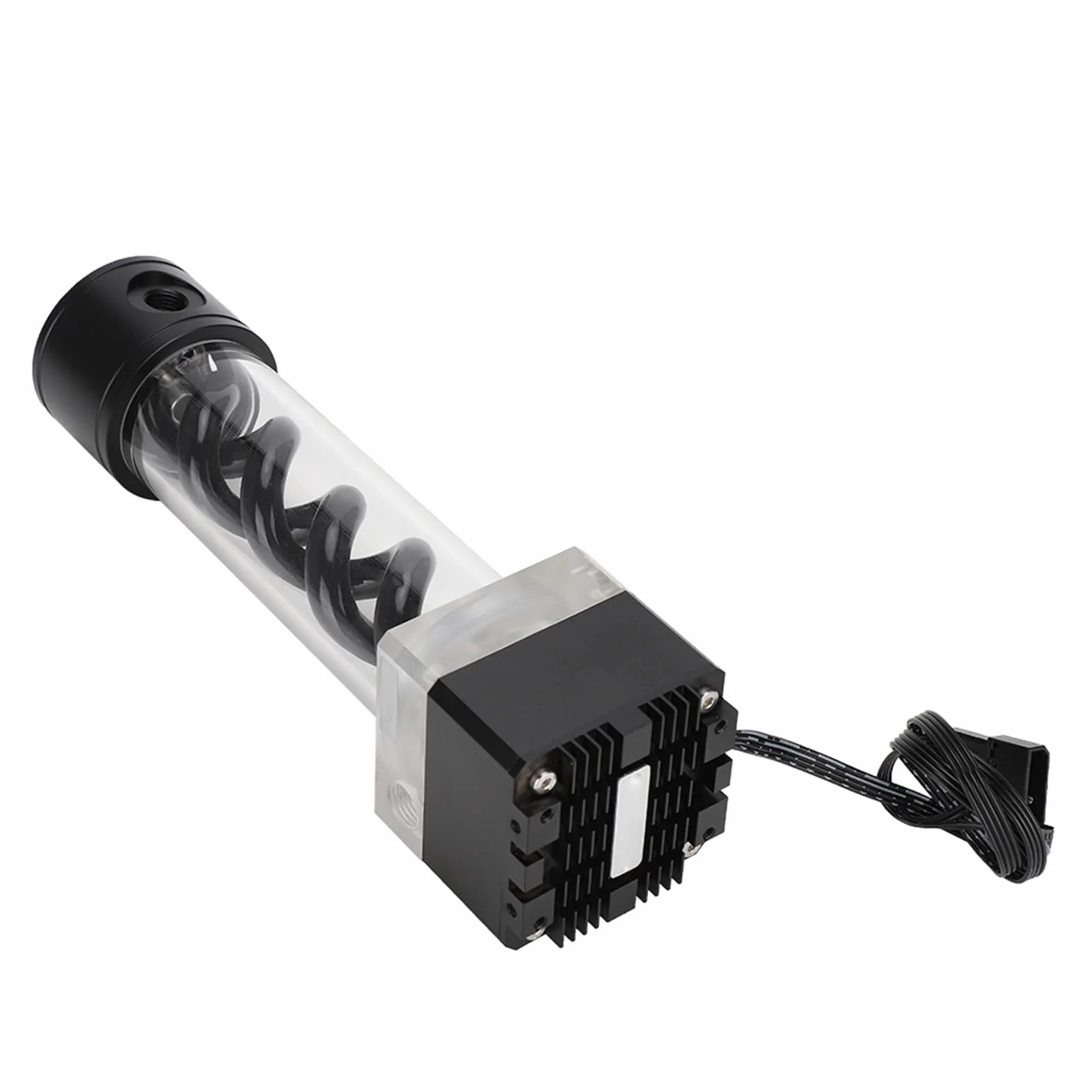Ausla Zbiornik Pompy Chłodzącej Komputer PC, Zintegrowana Konstrukcja z anodą aluminiową z Natężeniem Przepływu 800 L/h Głowica Tłocząca 4M do Systemu Chłodzenia wodą Komputera do Gier PUBFS6MB24