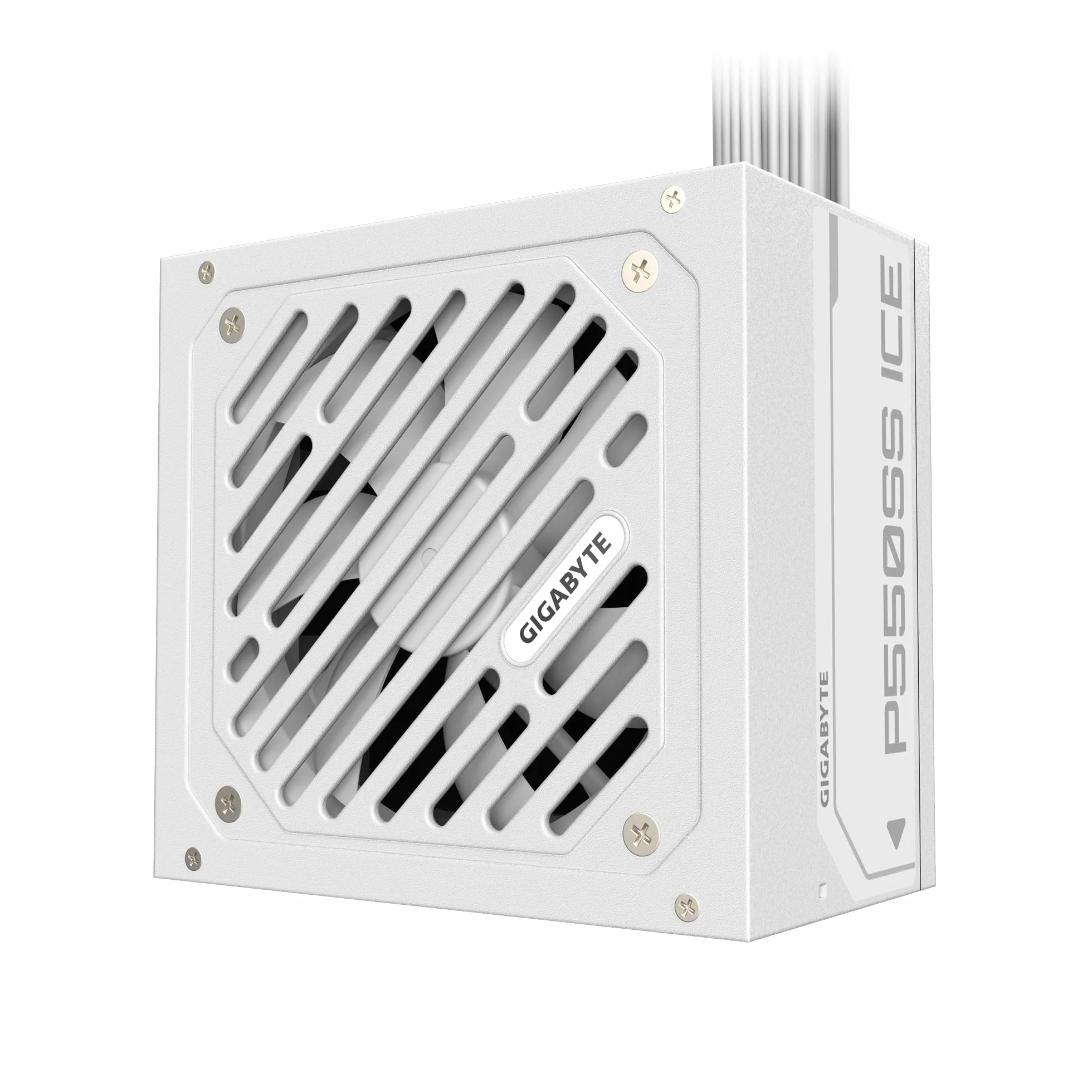 GIGABYTE P550SS ICE Zasilacz - PCIe 5.0, 80 PLUS Silver, w pełni modułowa konstrukcja, wentylator 120 mm, kompatybilny z ATX 3.0, wtyczka EU