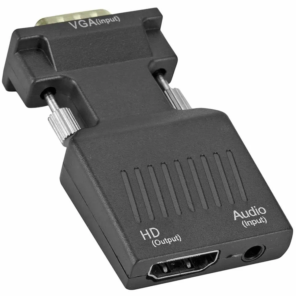 Ociodual Aktywne gniazdo VGA do HDMI adapter z kablem audio wideo Full HD 1080p konwerter