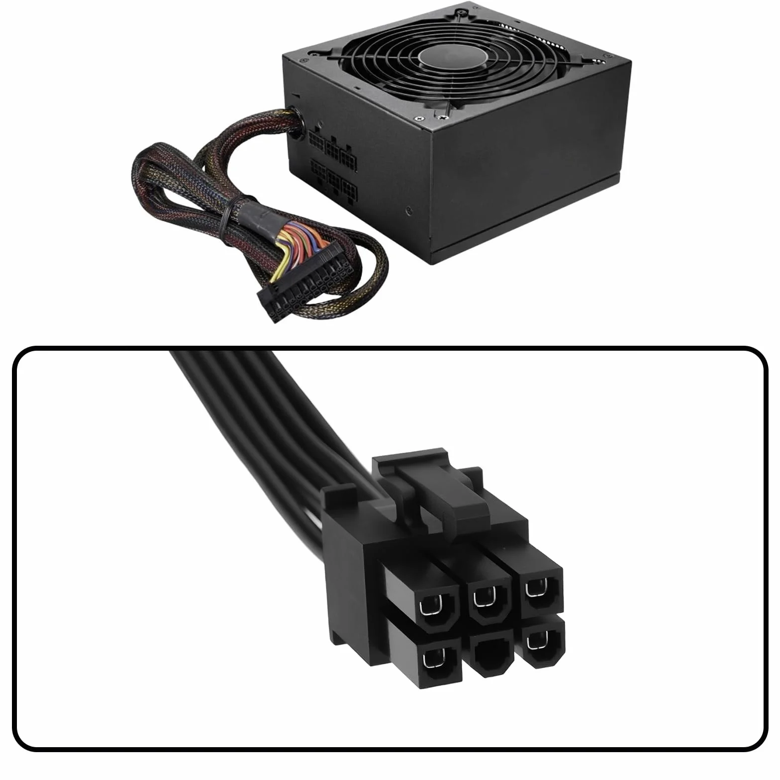 EMSea 6-pinowy do 4x kabel zasilający SATA kompatybilny z Corsair CX750M CX850M CX650M 85 cm