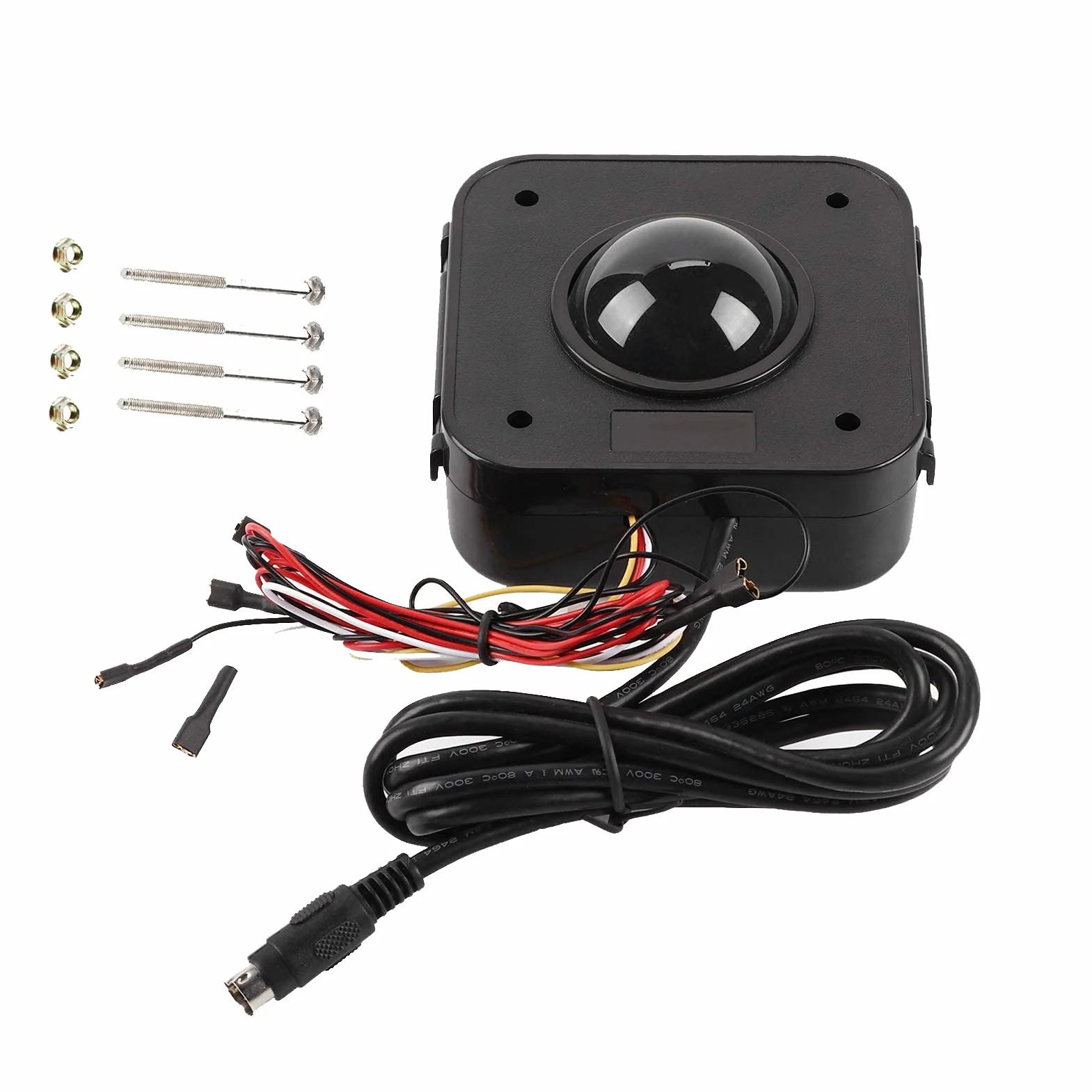 WANGCL 4,5 cm okrągła mysz LED Trackball PS/2 złącze PCB, przewodowy trackball USB do gier zręcznościowych