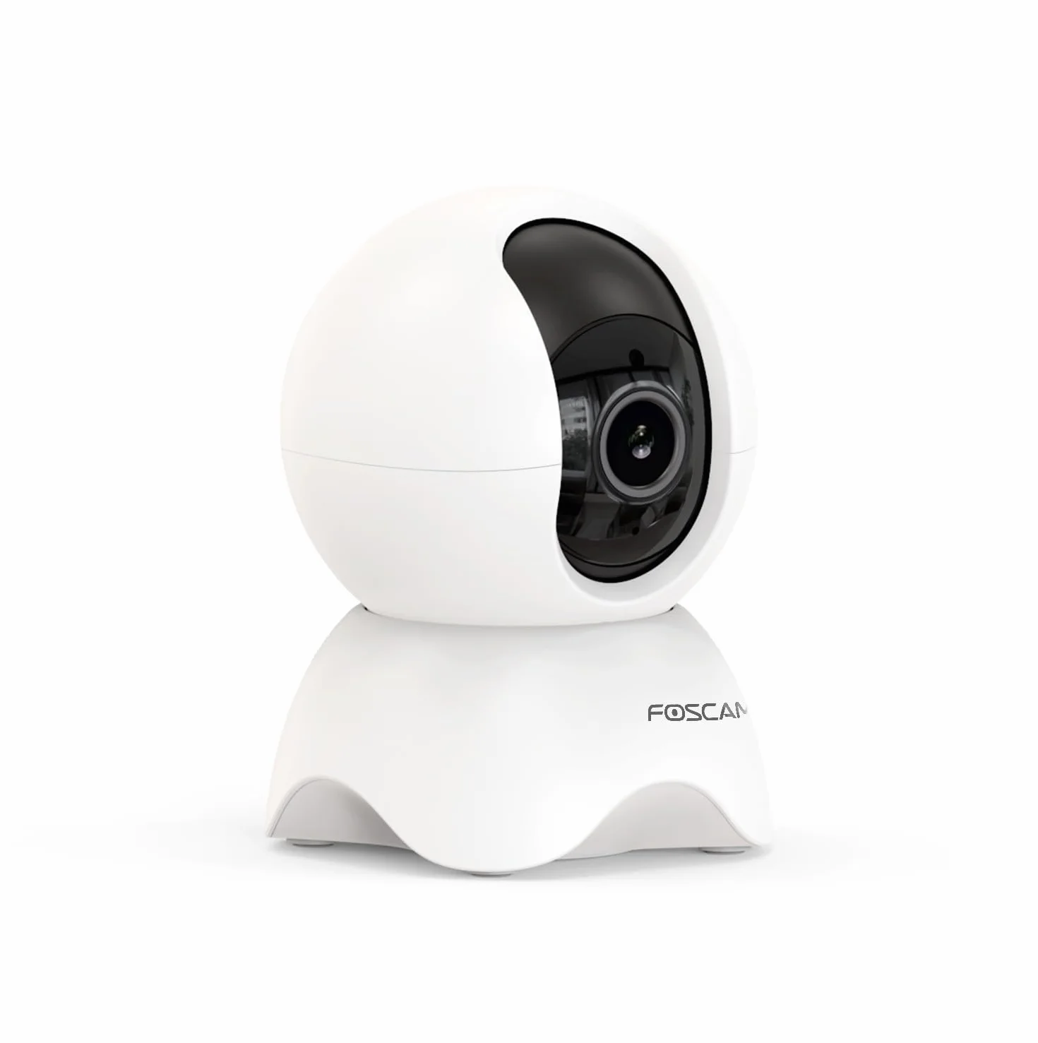 Foscam 5 MP Wewnętrzna kamera nadzorująca WiFi, Pan-Tilt z 6 cyfrowym zoomem, dwukierunkowy dźwięk, noktowizor, detekcja ruchu/osoby, asystent głosowy, biały monitor dla dziecka opakowanie 1 x 5
