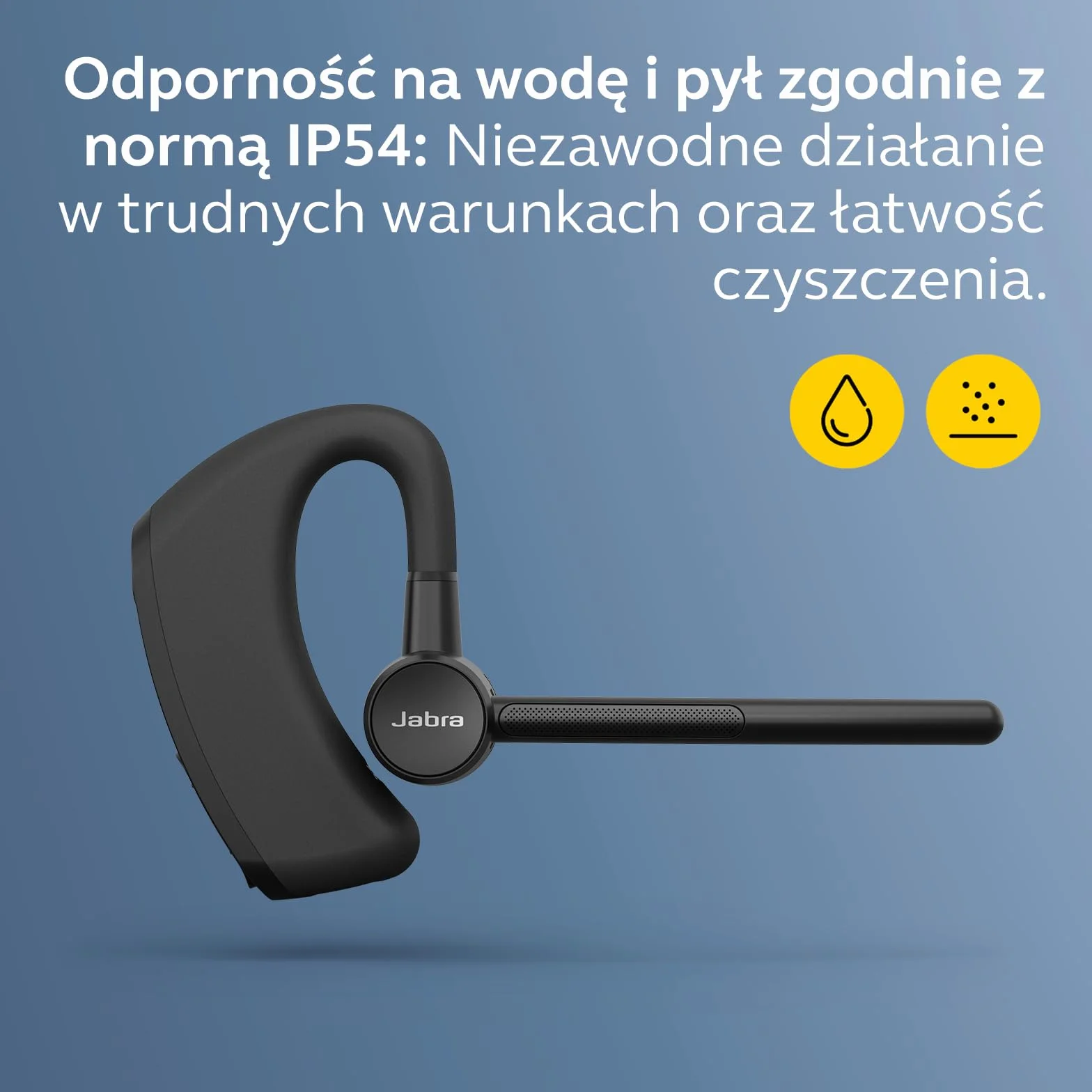 Jabra Perform Go 4 Mono zestaw słuchawkowy Bluetooth, bezprzewodowy zestaw słuchawkowy z podwójnym mikrofonem, 11-godzinny czas rozmów, wielopunktowy Bluetooth 5.3, IP54, ładowanie USB-C, wymienna