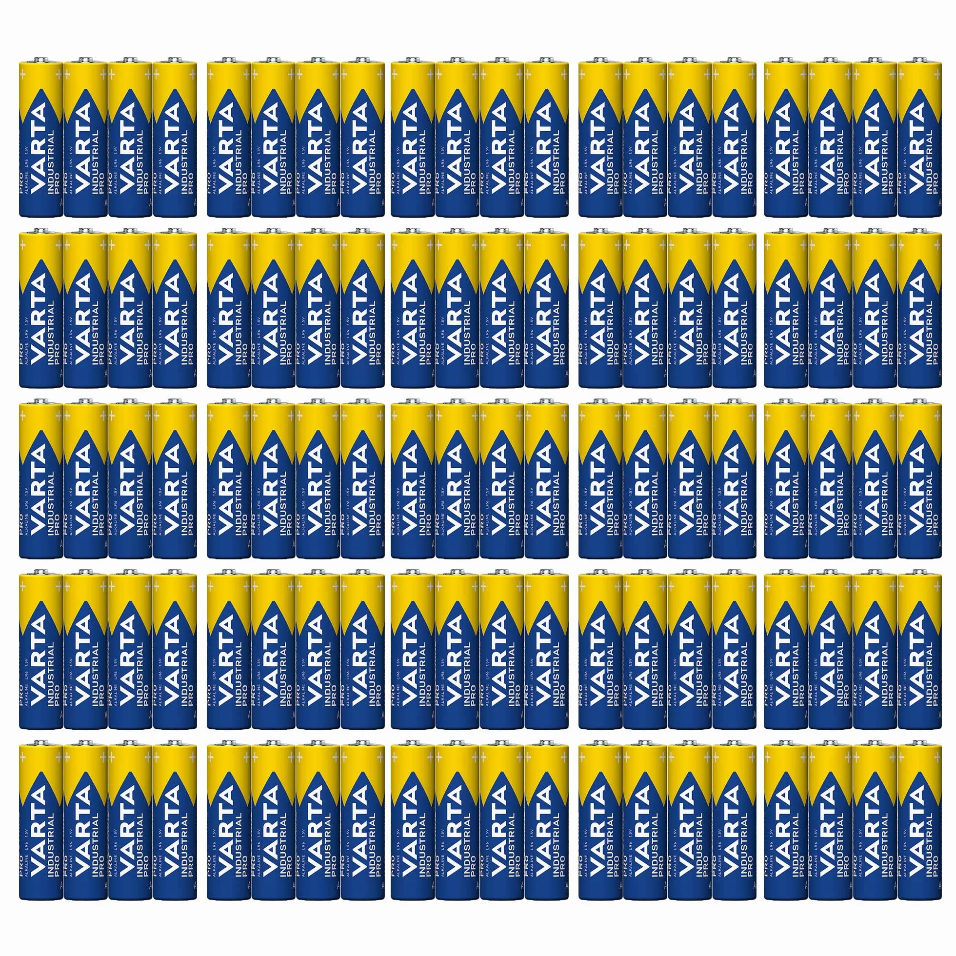 Varta 100 x Varta 04006 baterie alkaliczne, Mignon, AA, LR06, 1,5 V Industrial, Shrinkwrap