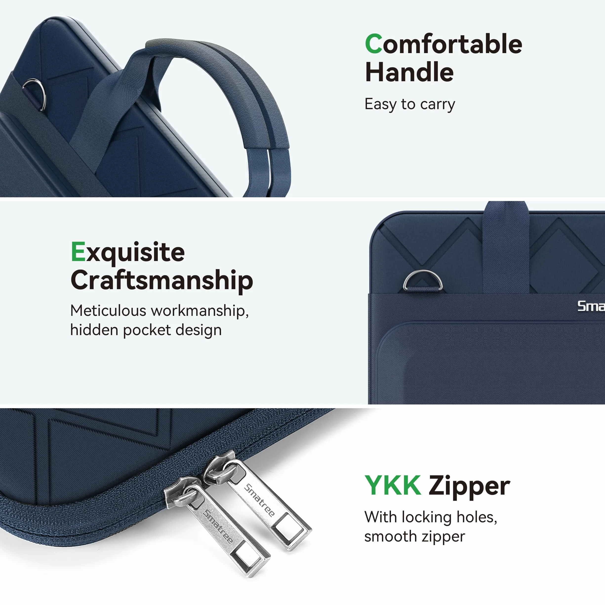 Smatree CityShield Etui na ramię na laptopa 39.6–40.6 cm DELL G15/G16, do laptopa gamingowego 16-calowego Alienware m16/x16, do laptopa do gier Alienware 16 Area-51, pokrowiec z kieszenią, niebieski
