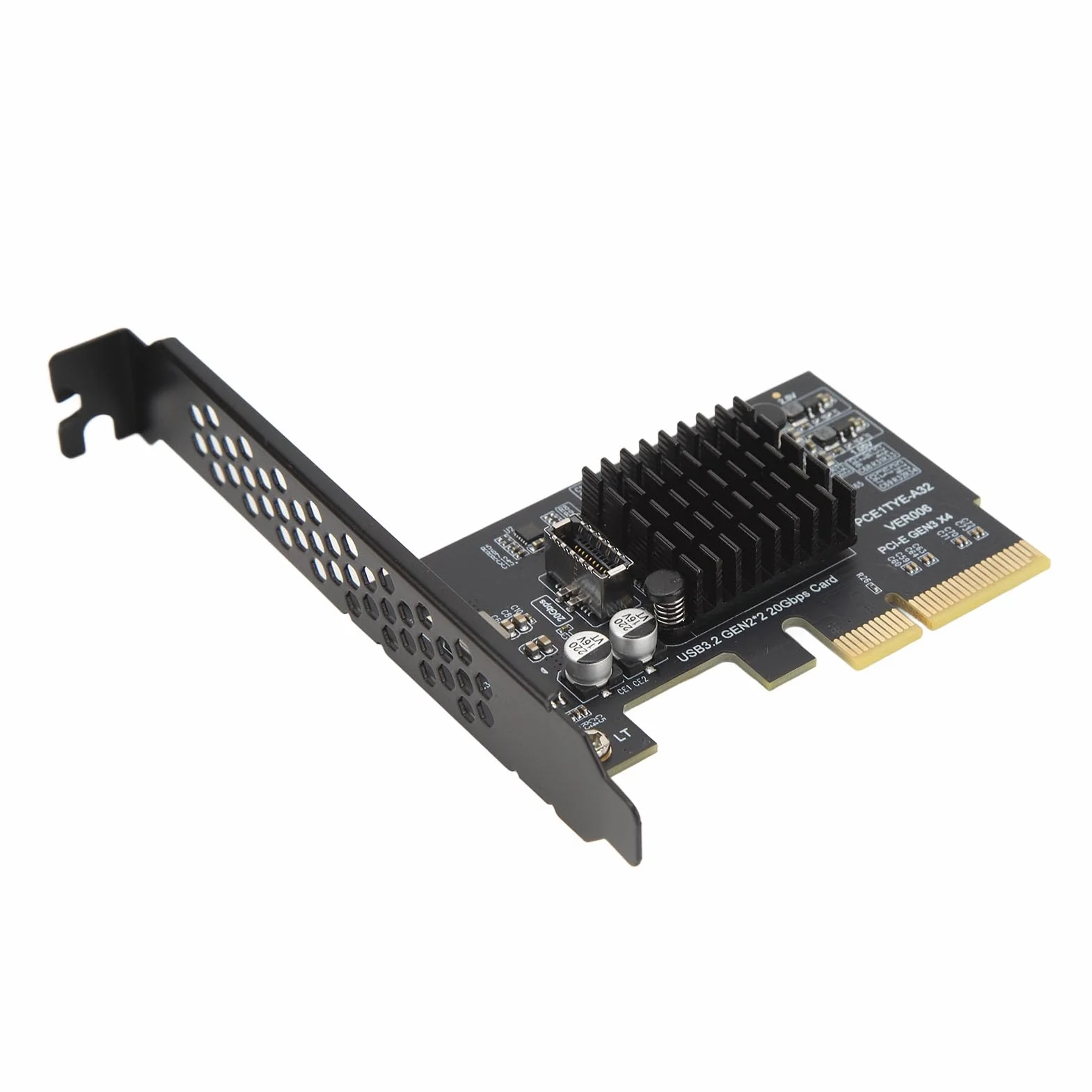 Karta rozszerzeń PCIE na USB 3.2 Gen 2, karta USB3.2 GEN2x2 20Gbps TYPE-C TYPE E Front/A KEY, do ASMedia ASM3242, karta PCI Express USB do komputera stacjonarnego, dla 10